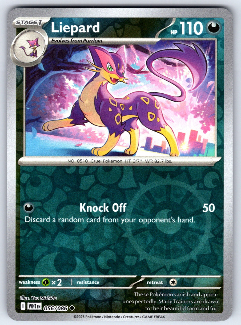 Liepard Reverse Holo Uncommon SV: White Flare 056/086 NM 2025