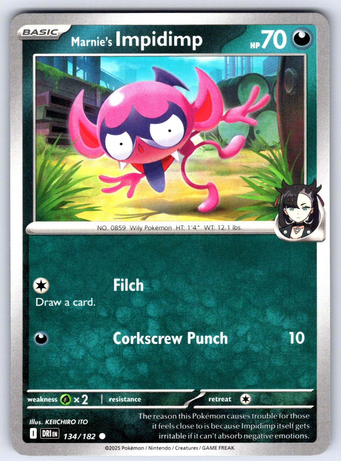 Marnie's Impidimp Common SV10: Destined Rivals 134/182 NM 2025