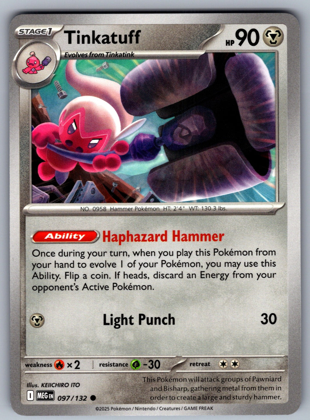 Tinkatuff Common ME01: Mega Evolution 097/132 NM 2025