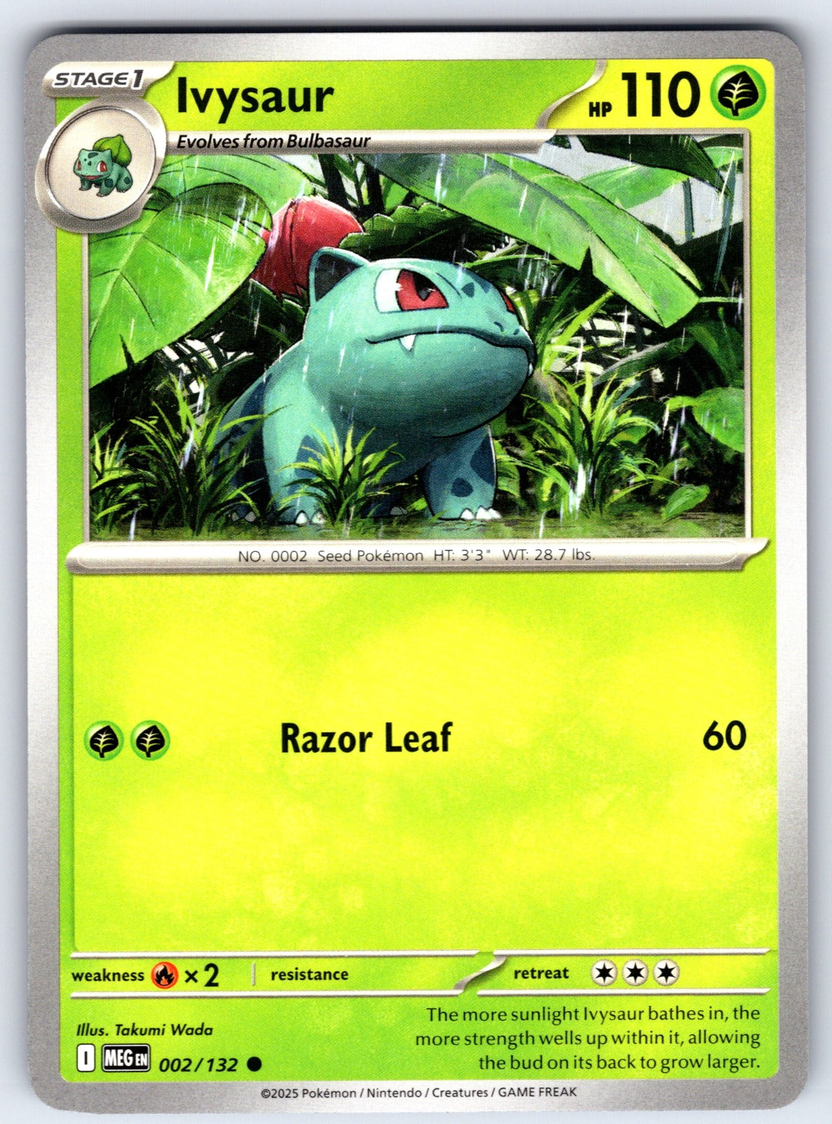 Ivysaur Common ME01: Mega Evolution 002/132 NM 2025