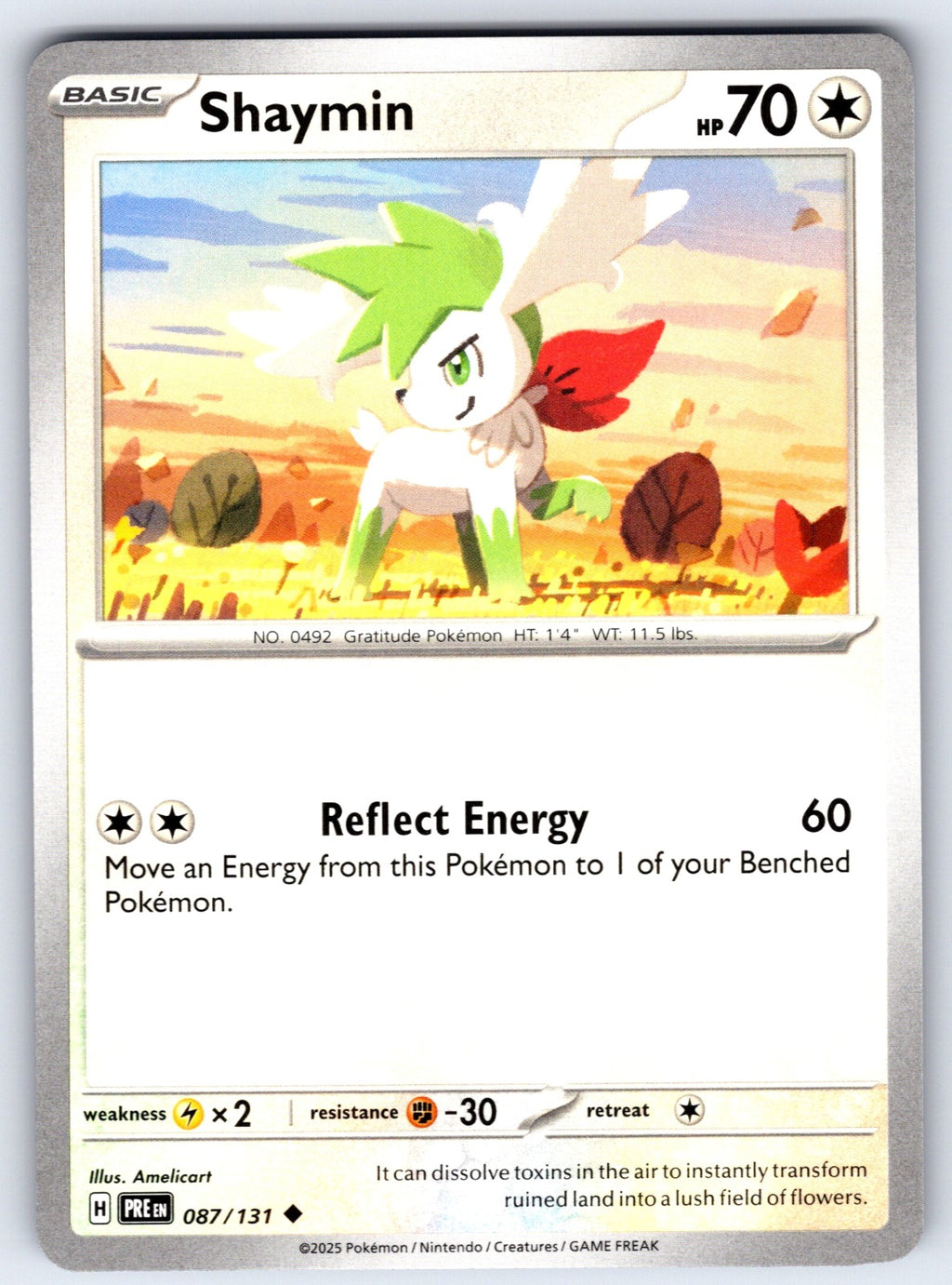 Shaymin Uncommon SV: Prismatic Evolutions 087/131 NM 2025
