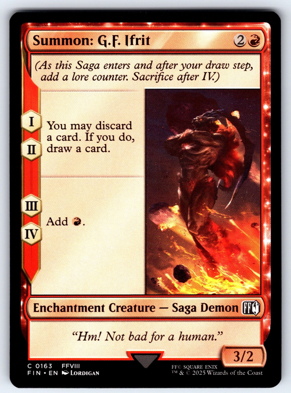 Summon: G.F. Ifrit C FINAL FANTASY 163 NM 2025