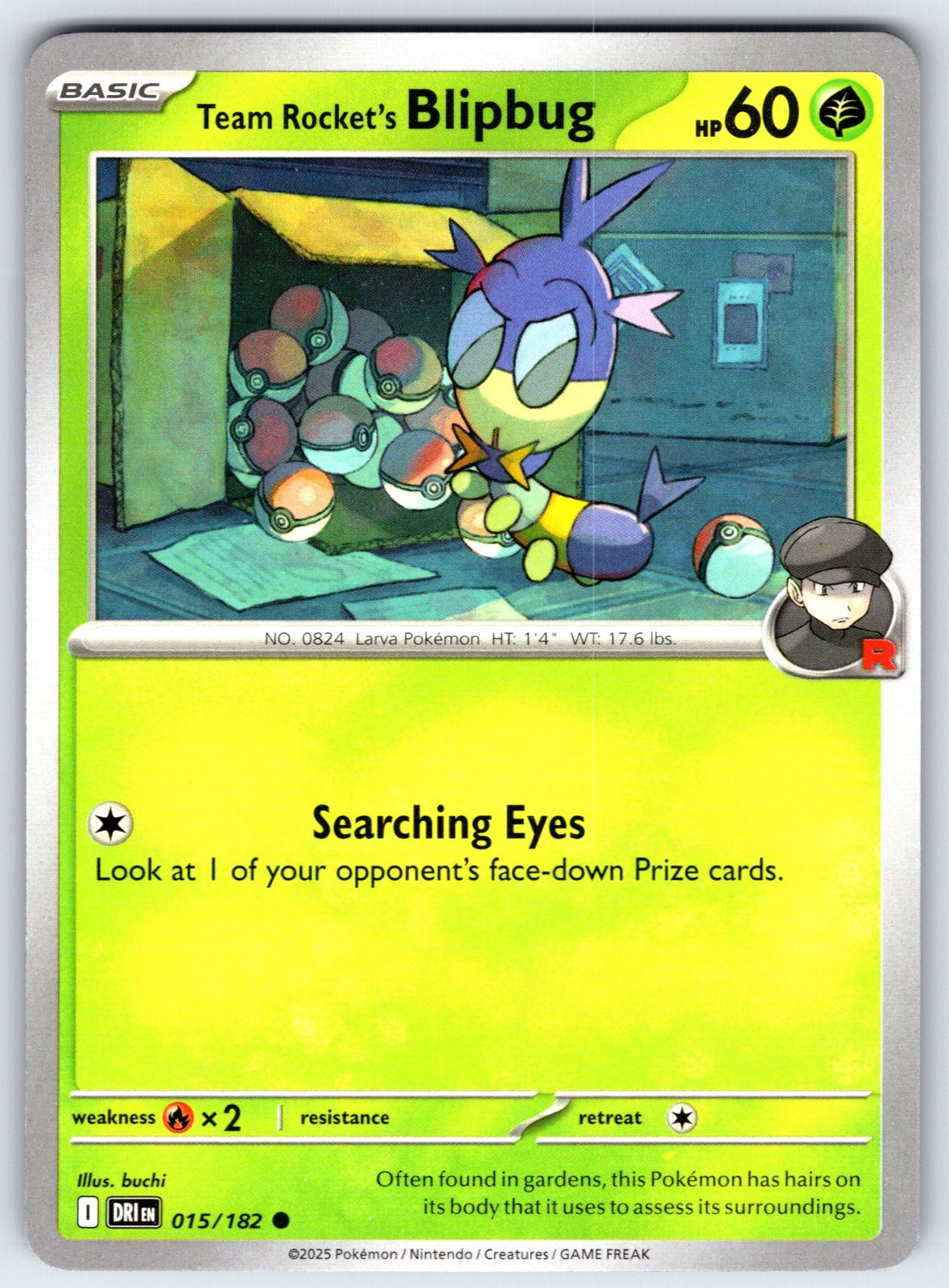 Team Rocket's Blipbug Common SV10: Destined Rivals 015/182 NM 2025