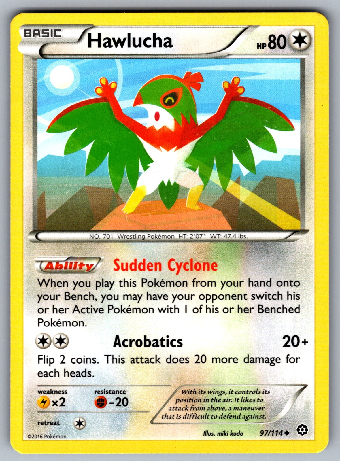 Hawlucha Uncommon XY - Steam Siege 97/114 LP 2016