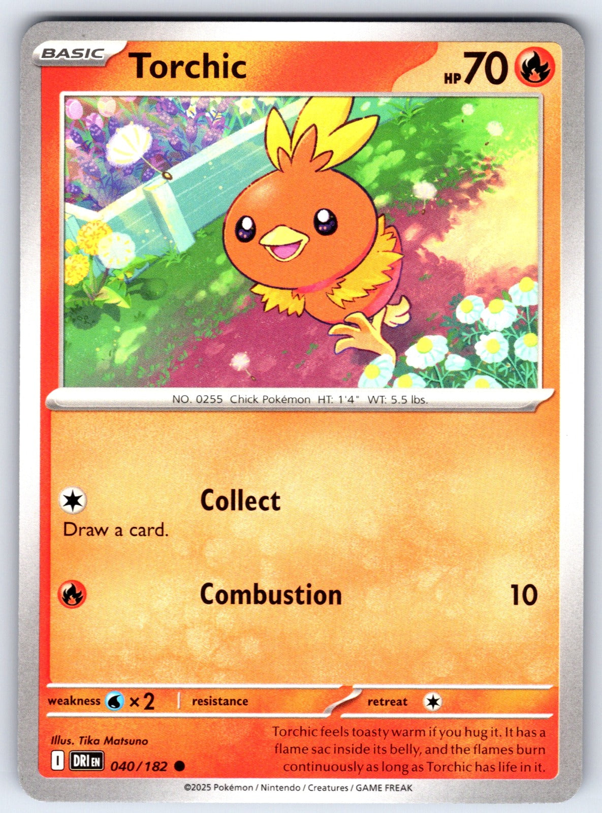 Torchic Common SV10: Destined Rivals 040/182 NM 2025