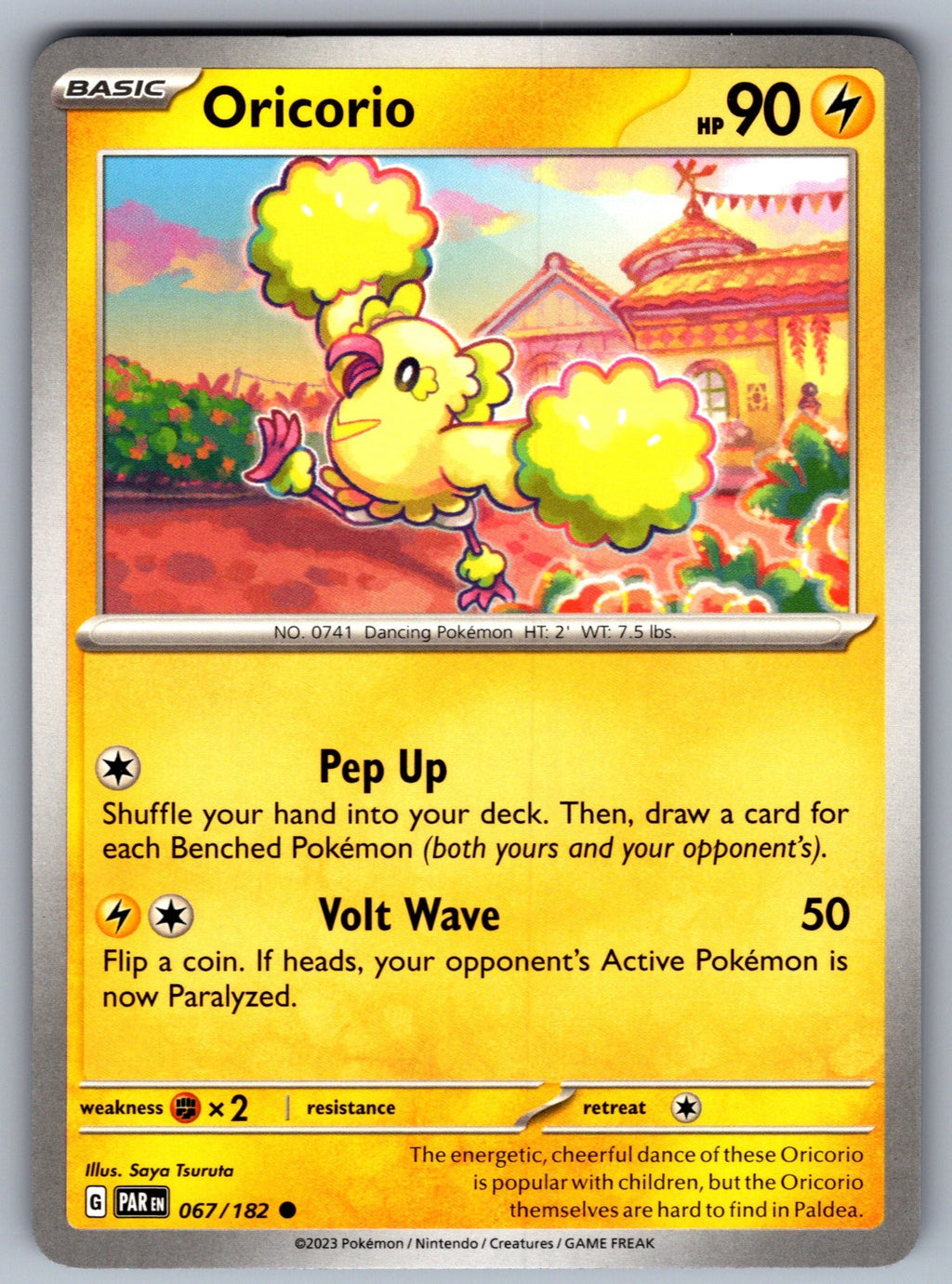 Oricorio Common SV04: Paradox Rift 067/182 NM 2023