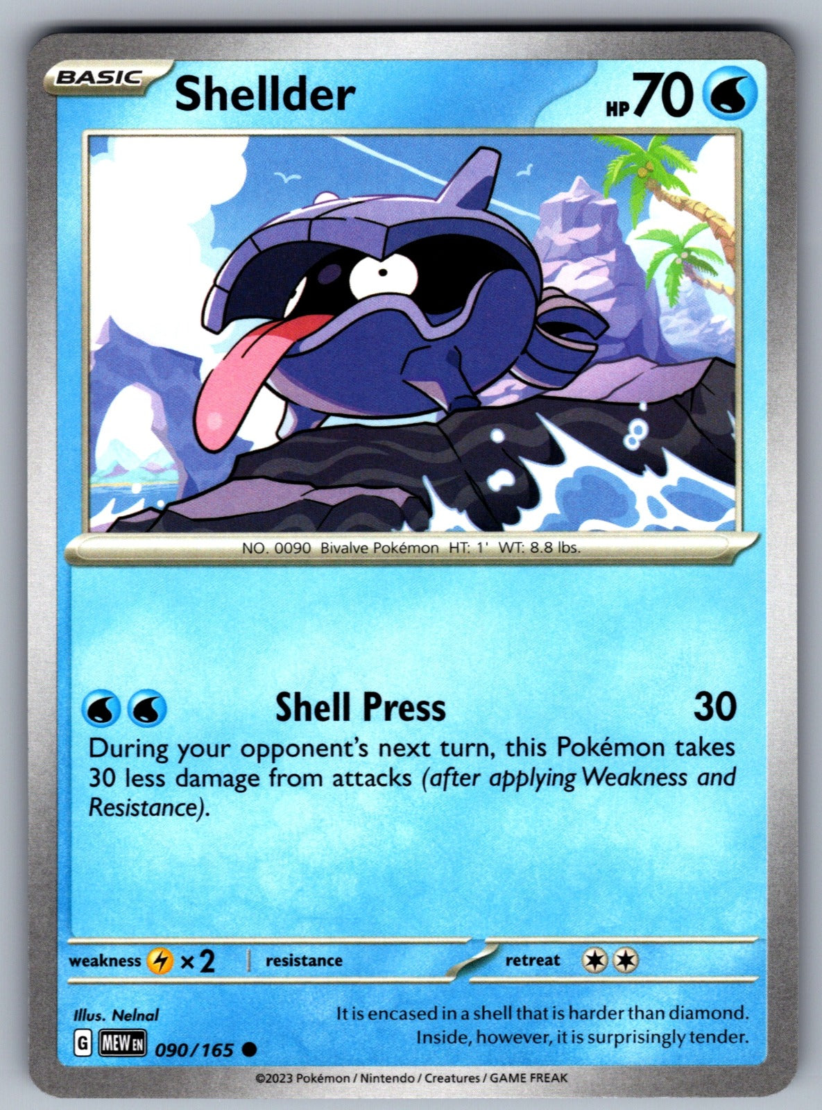 Shellder Common SV: Scarlet & Violet 151 090/165 NM 2023
