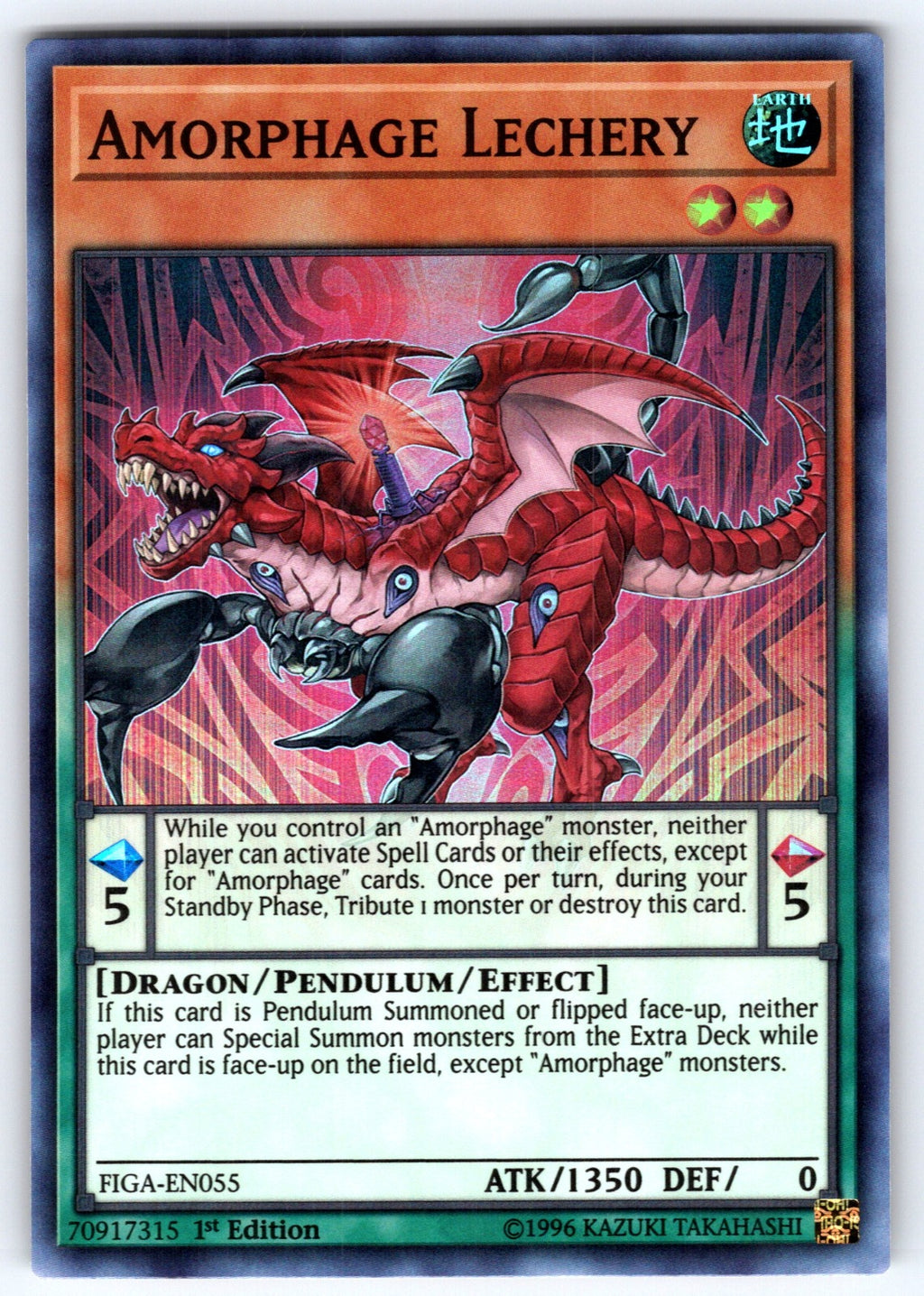 Amorphage Lechery 1st Edition Super Rare Fists of the Gadgets FIGA-EN055 NM 2019