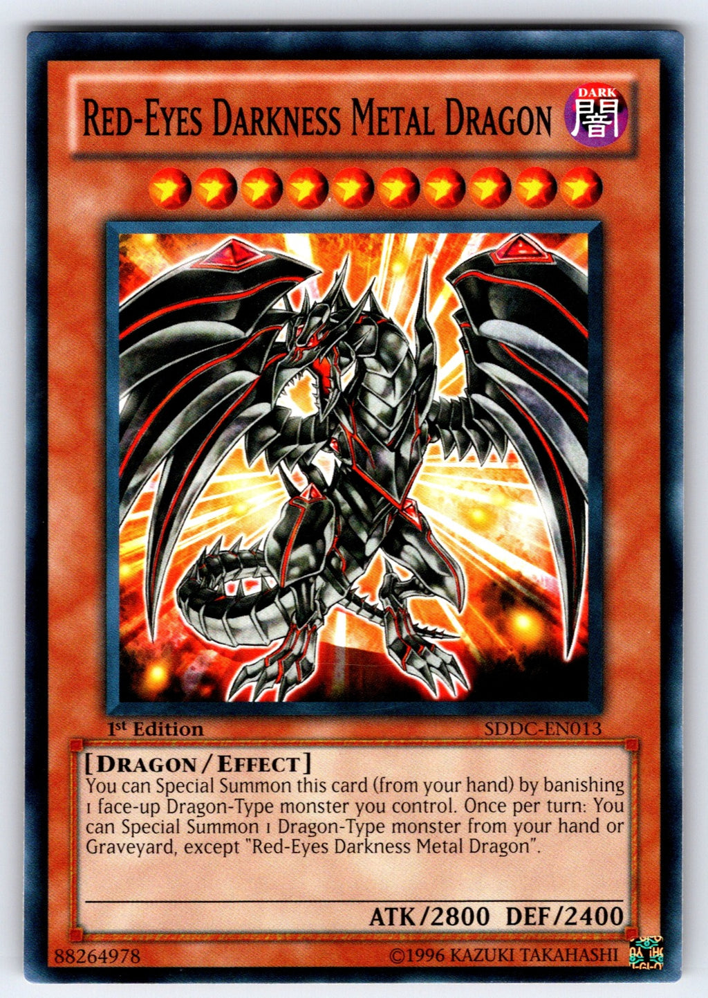 Red-Eyes Darkness Metal Dragon 1st Edition Common Hidden Arsenal: Chapter 1 HAC1