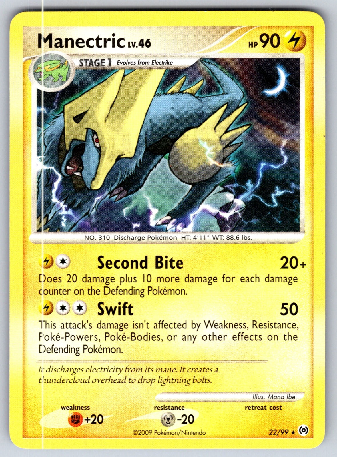 Manectric (22) Rare Arceus 22/99 LP 2009