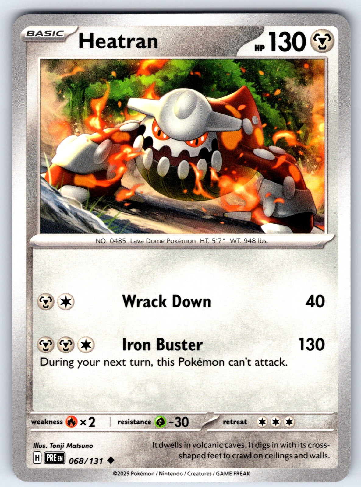 Heatran Uncommon SV: Prismatic Evolutions 068/131 LP 2025