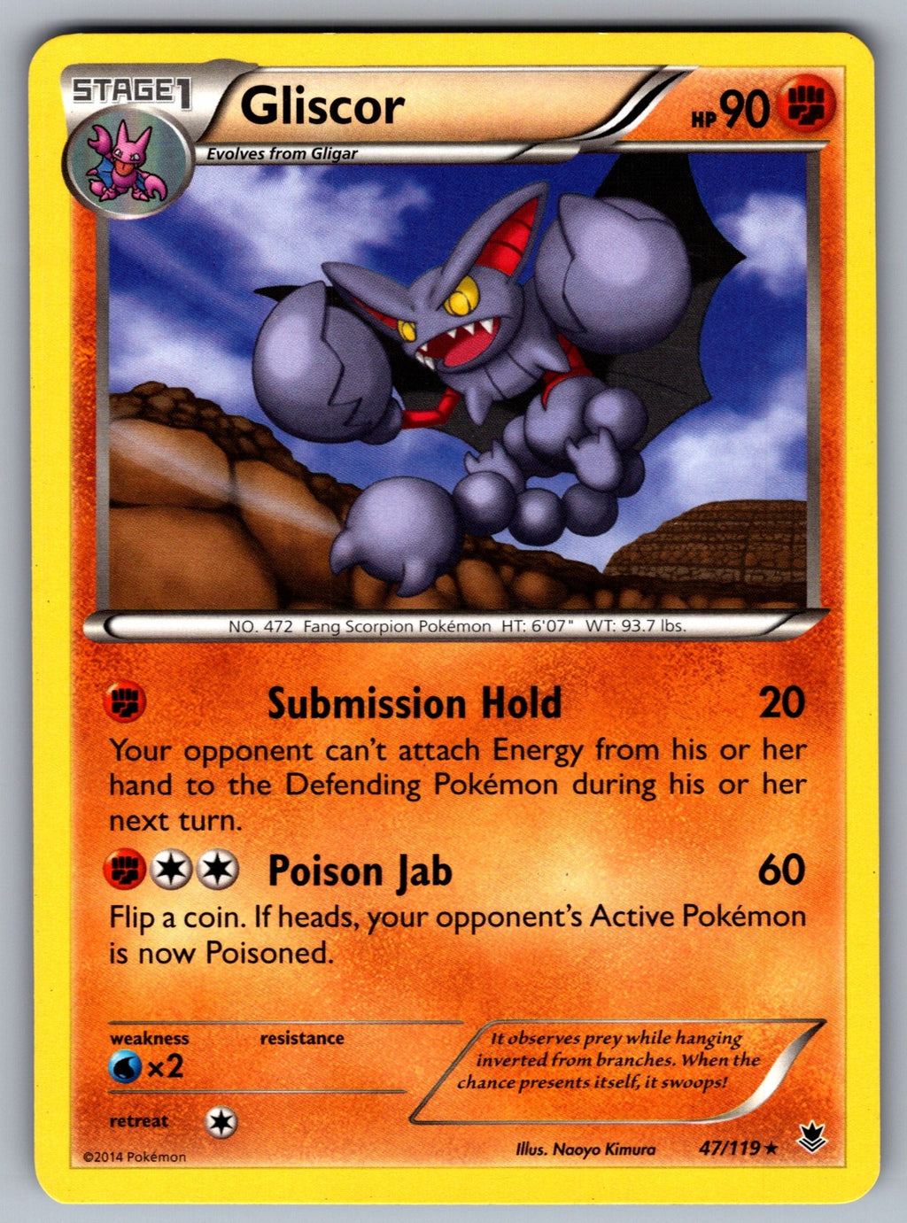 Gliscor Rare XY - Phantom Forces 47/119 LP 2014