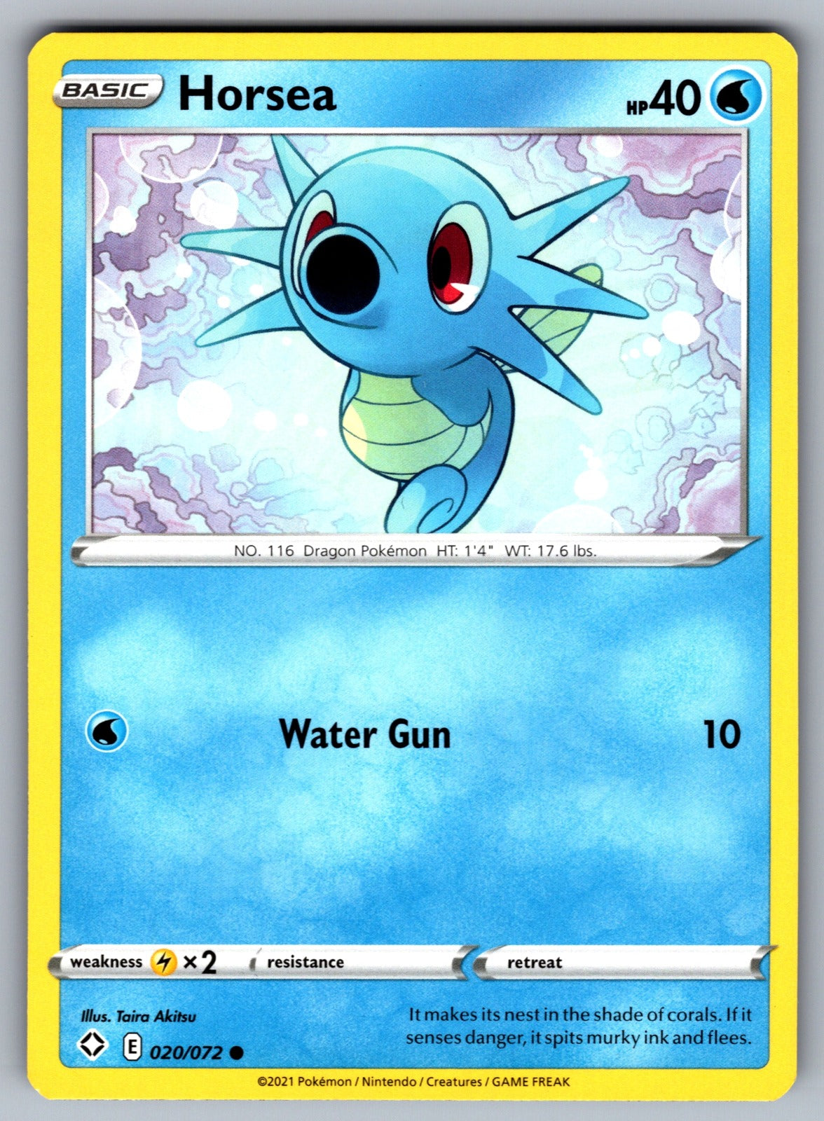 Horsea Common Shining Fates 020/072 NM 2021