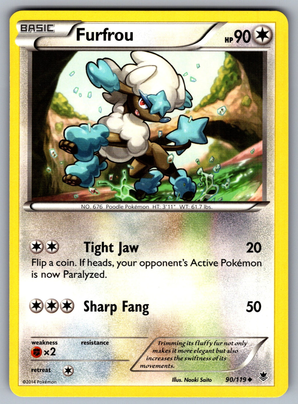 Furfrou Uncommon XY - Phantom Forces 90/119 LP 2014