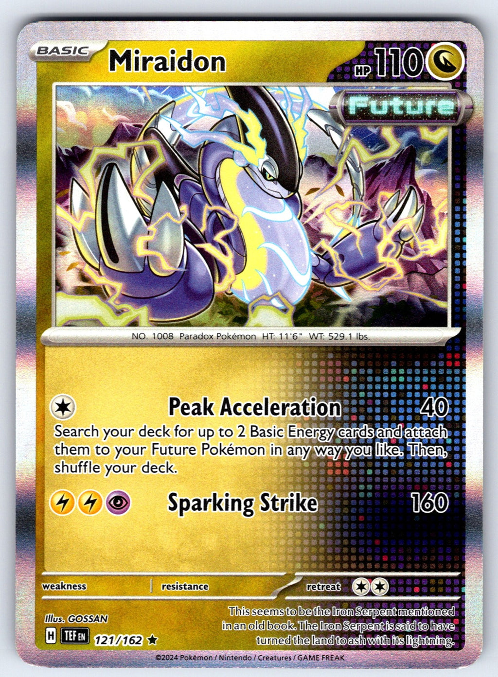 Miraidon Reverse Holo Rare SV05: Temporal Forces 121/162 NM 2024