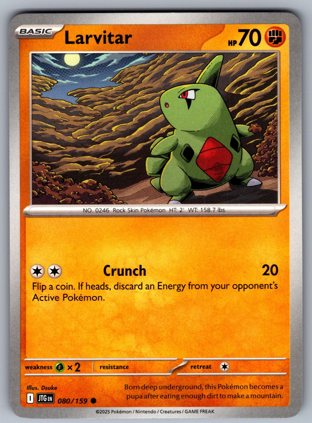Larvitar Common SV09: Journey Together 080/159 NM 2025