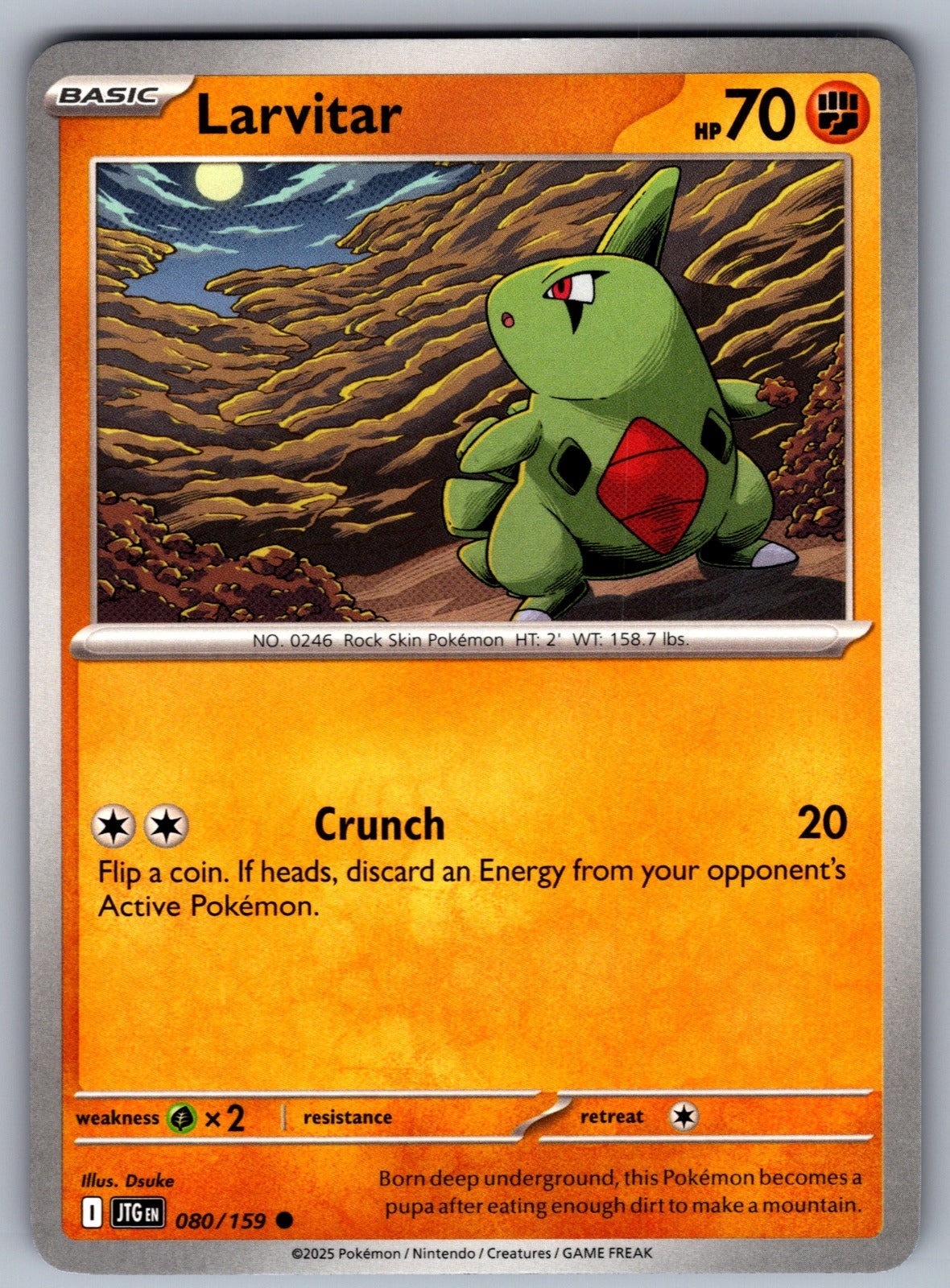 Larvitar Common SV09: Journey Together 080/159 NM 2025