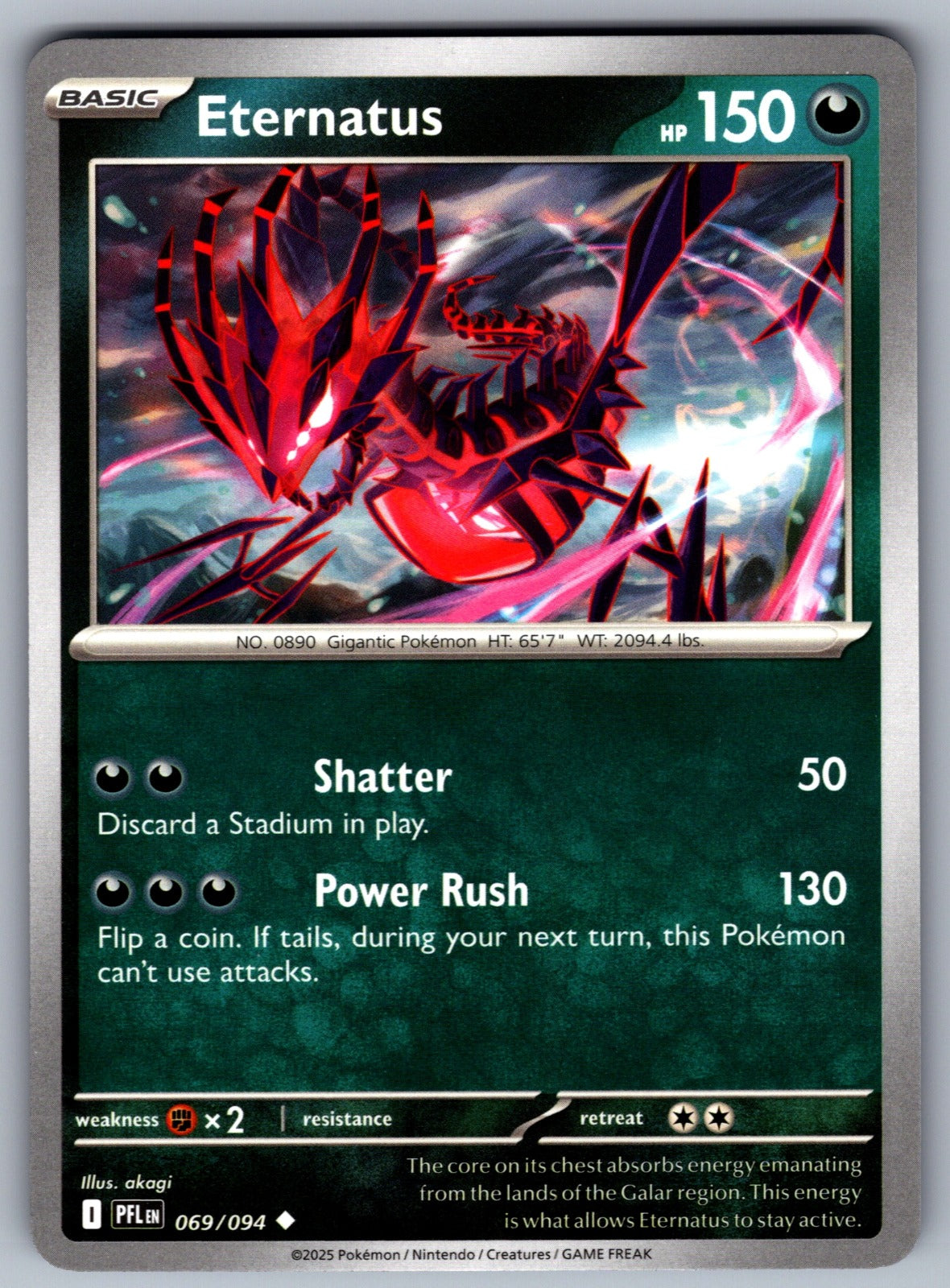Eternatus Uncommon ME02: Phantasmal Flames 069/094 NM 2025