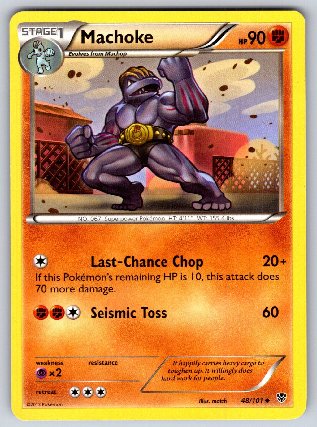 Machoke Uncommon Plasma Blast 48/101 LP 2013