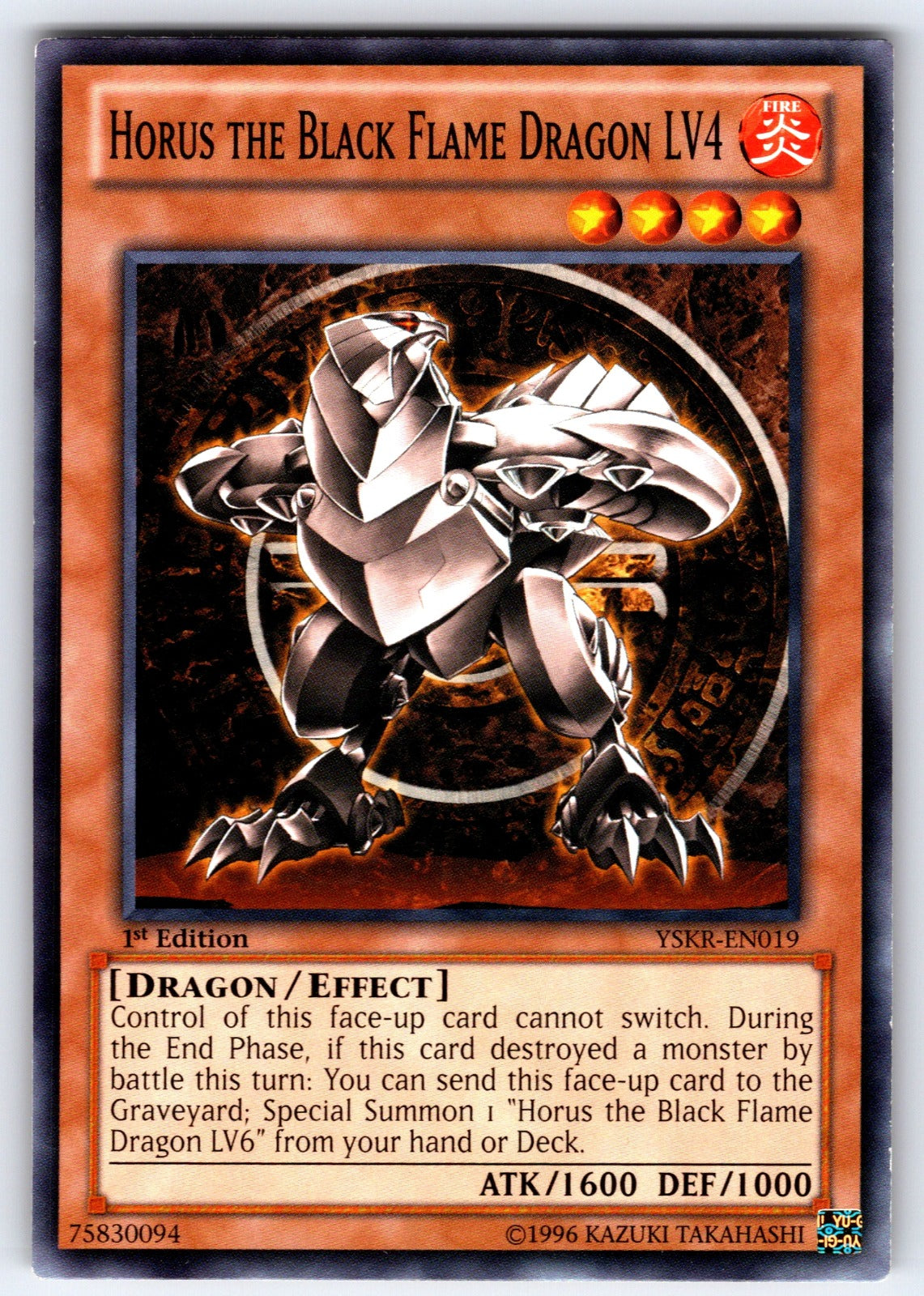 Horus the Black Flame Dragon LV4 Unlimited Common Starter Deck: Kaiba Reloaded Y
