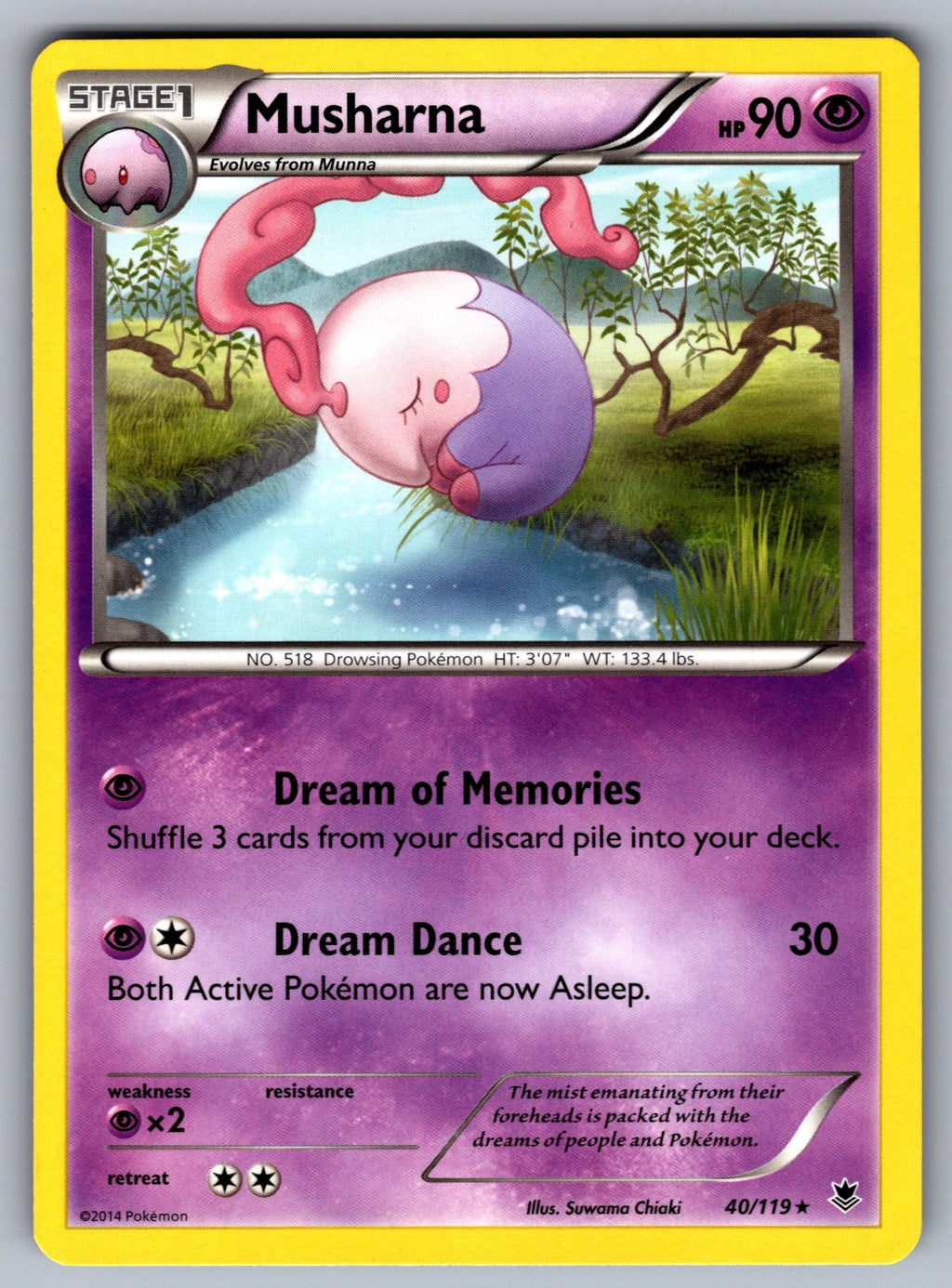 Musharna Rare XY - Phantom Forces 40/119 LP 2014
