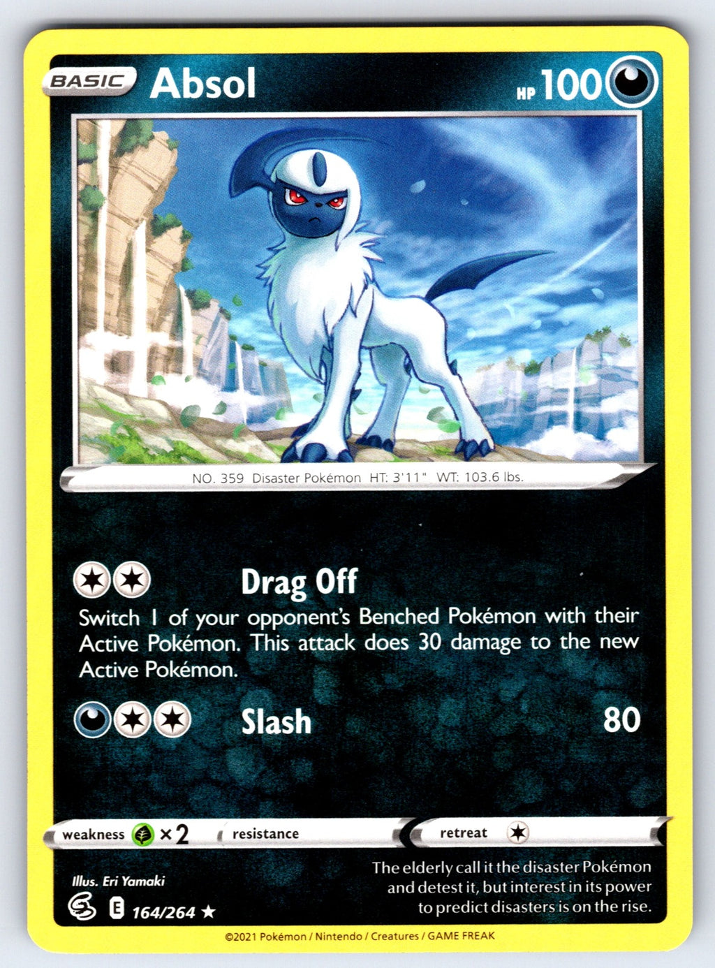 Absol Rare SWSH08: Fusion Strike 164/264 LP 2021