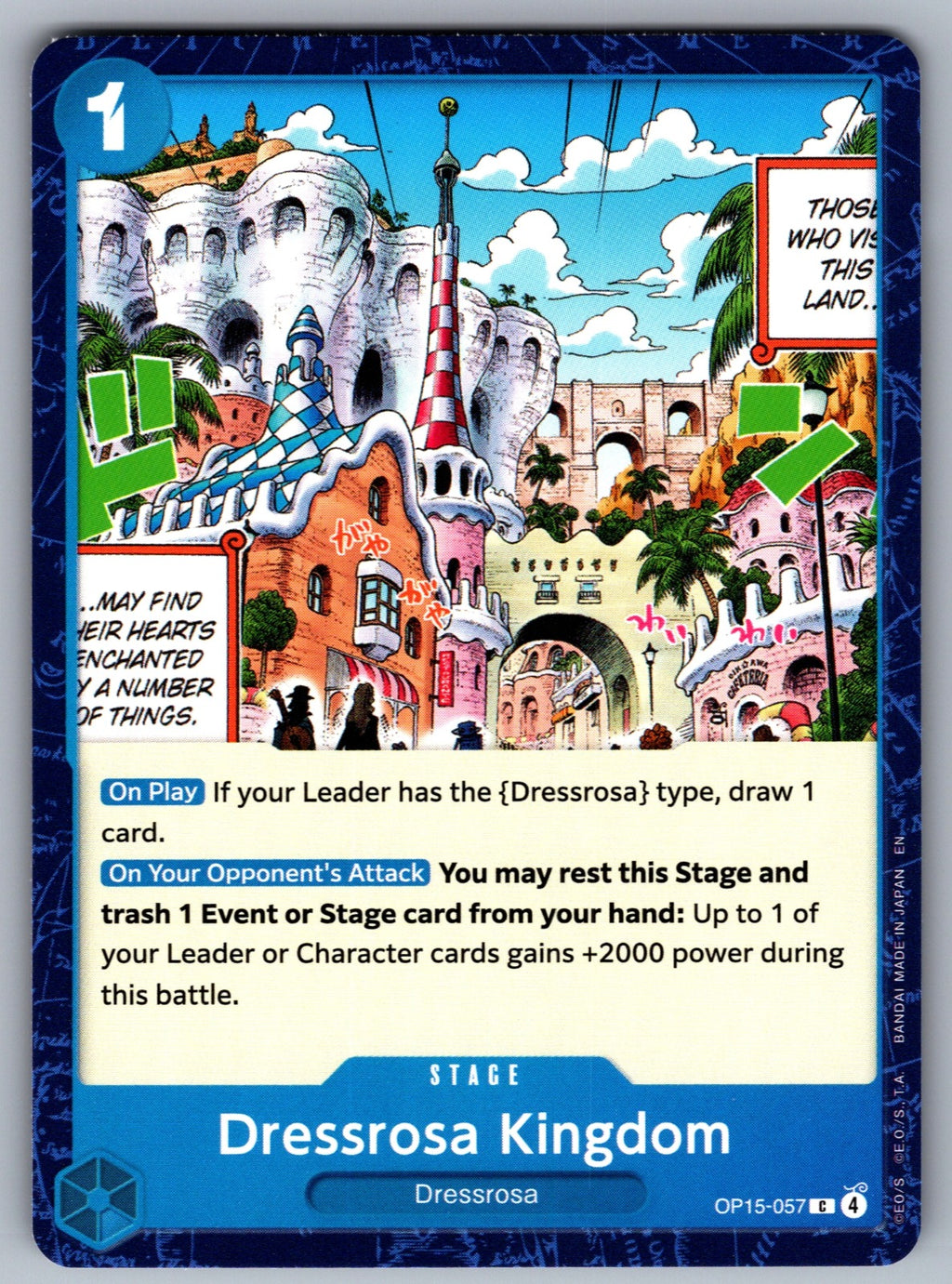 Dressrosa Kingdom C Adventure on Kami's Island OP15-057 NM 2026