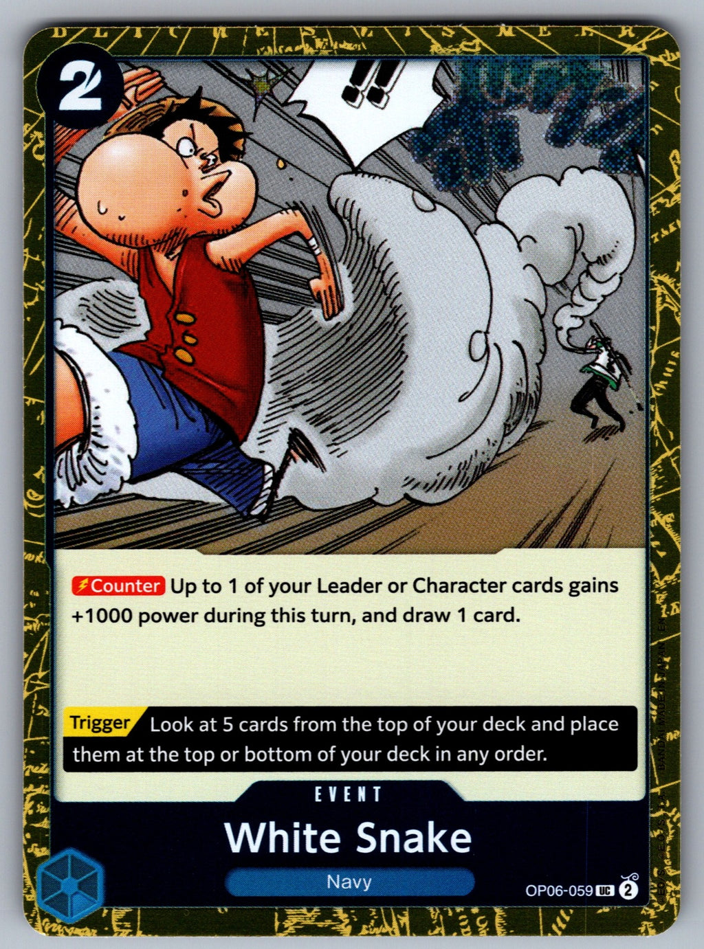 White Snake (Pirate Foil) Foil UC Premium Booster -The Best- Vol. 2 OP06-059 NM 