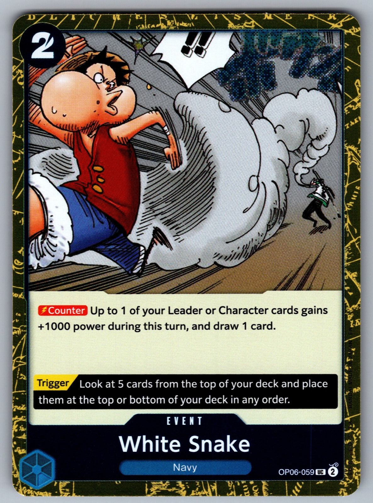 White Snake (Pirate Foil) Foil UC Premium Booster -The Best- Vol. 2 OP06-059 NM 