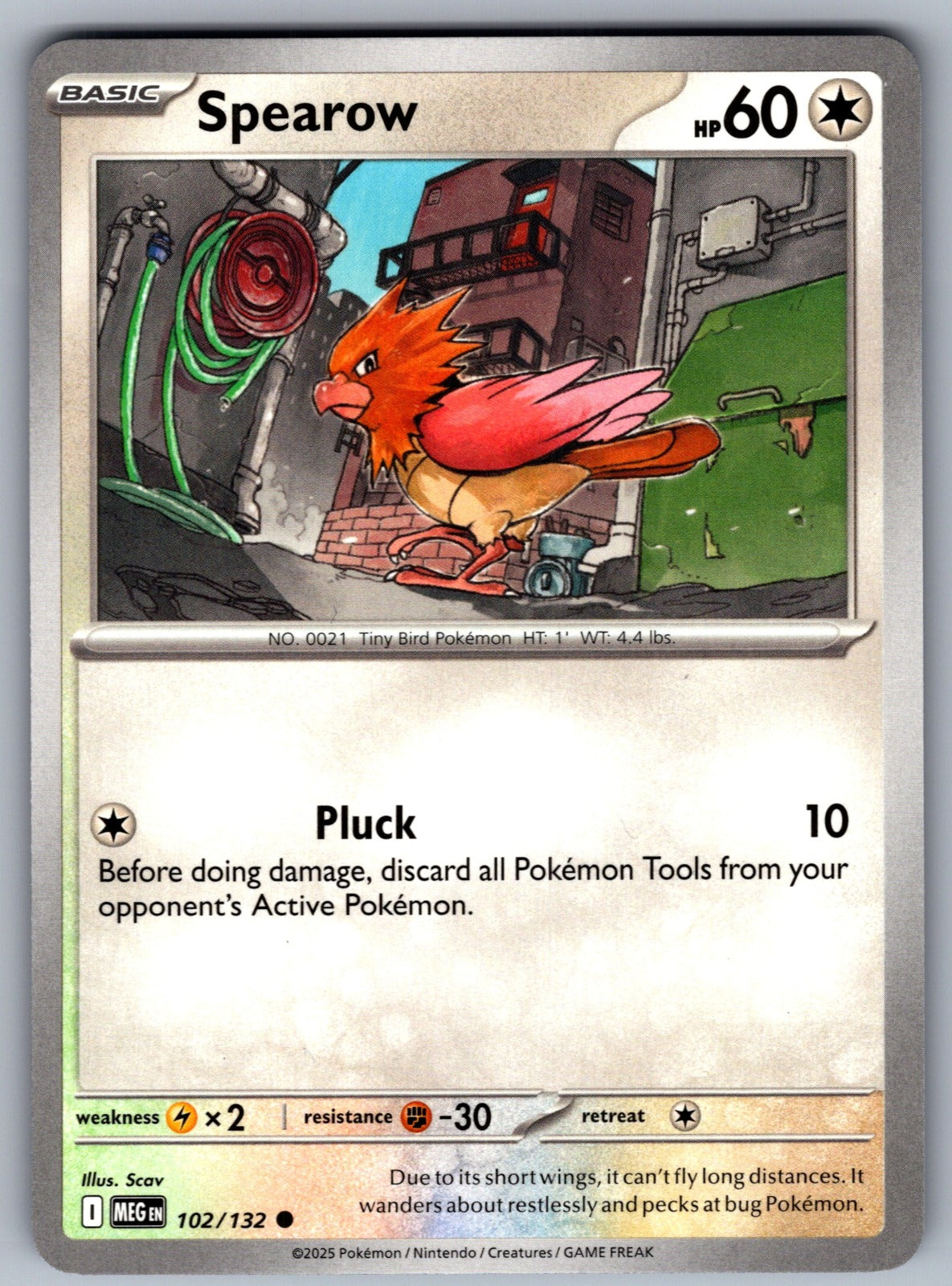 Spearow Common ME01: Mega Evolution 102/132 NM 2025