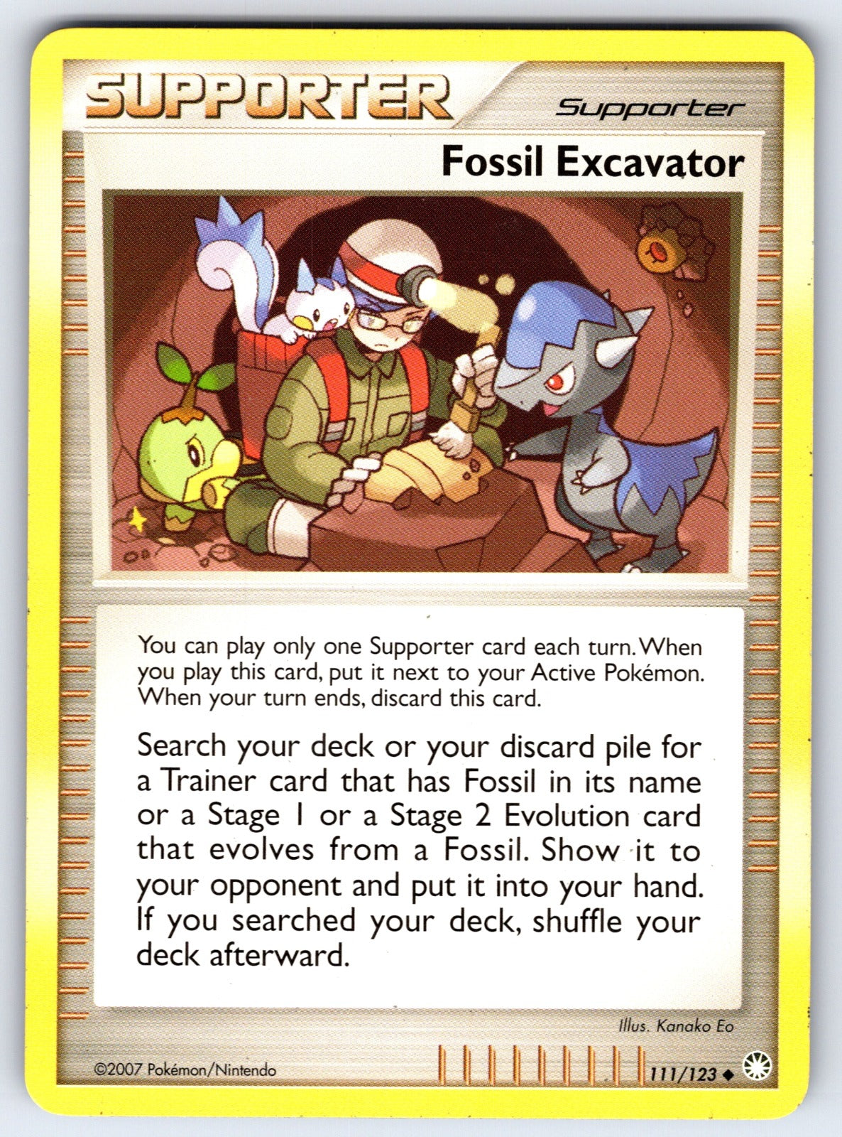Fossil Excavator Uncommon Mysterious Treasures 111/123 LP 2007