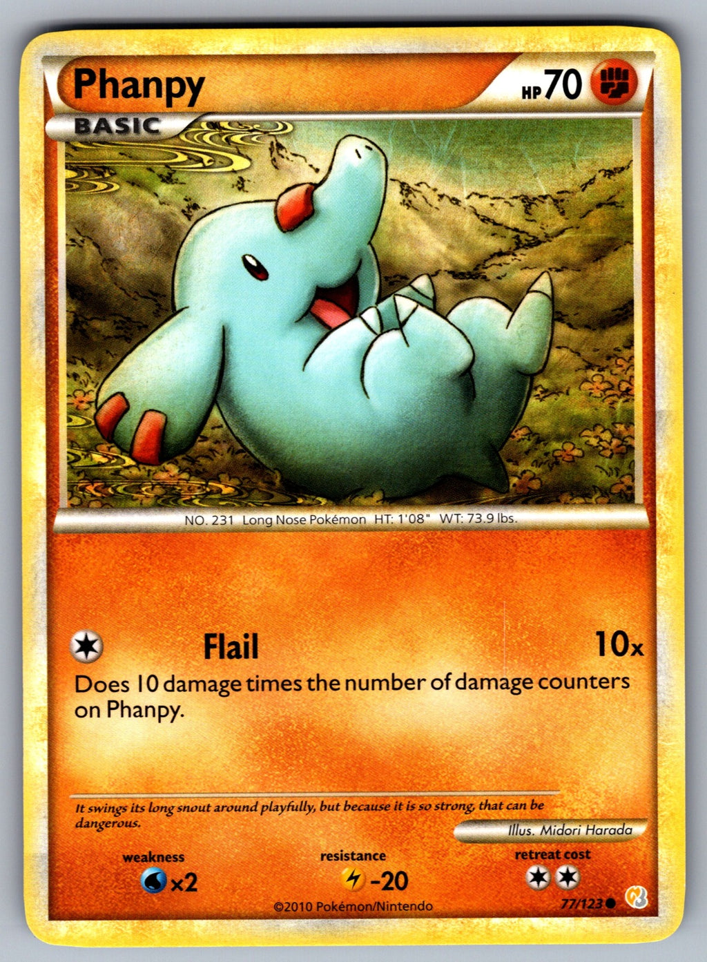 Phanpy Common HeartGold SoulSilver 77/123 LP 2010