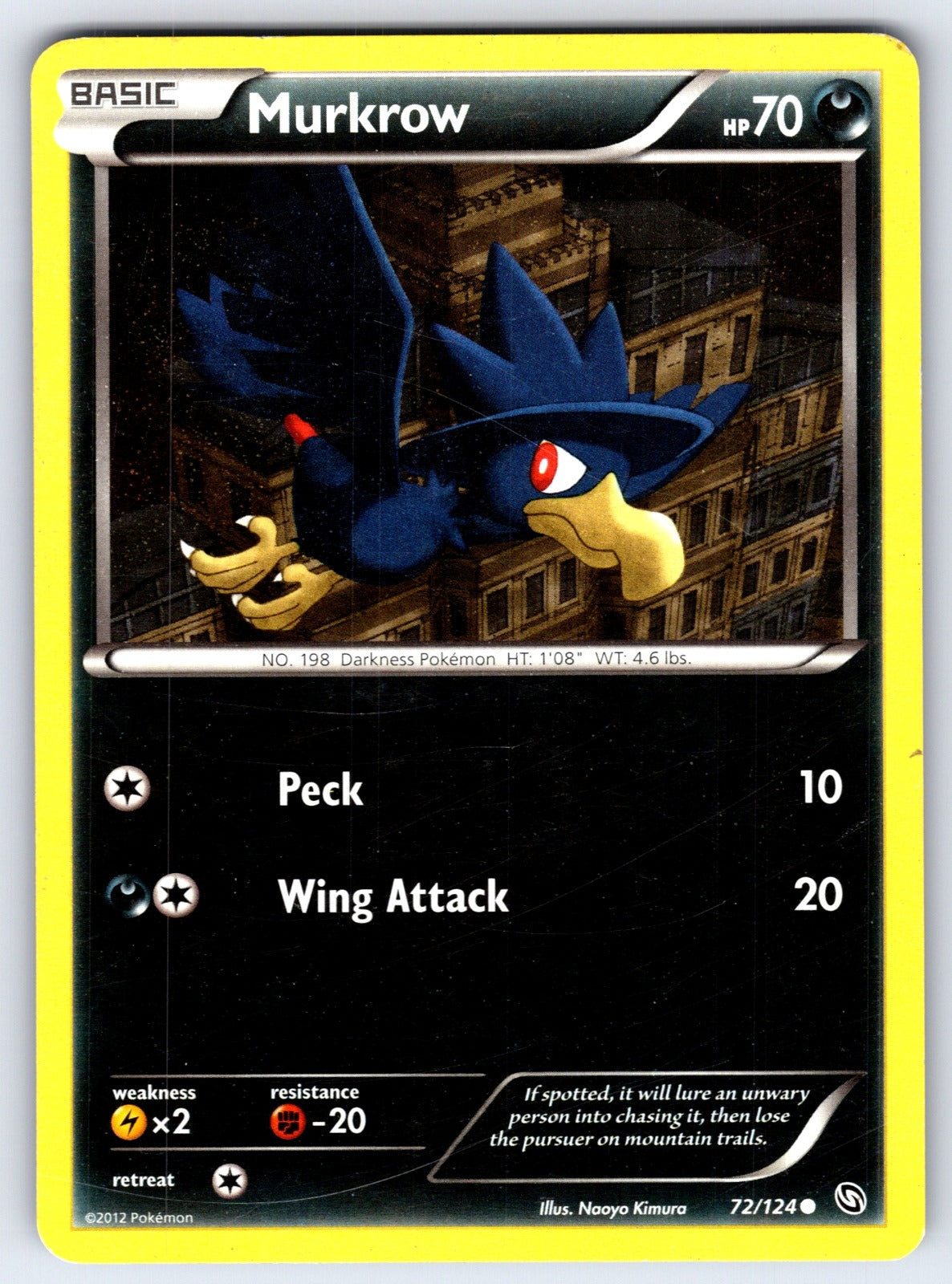 Murkrow Common Dragons Exalted 72/124 LP 2012