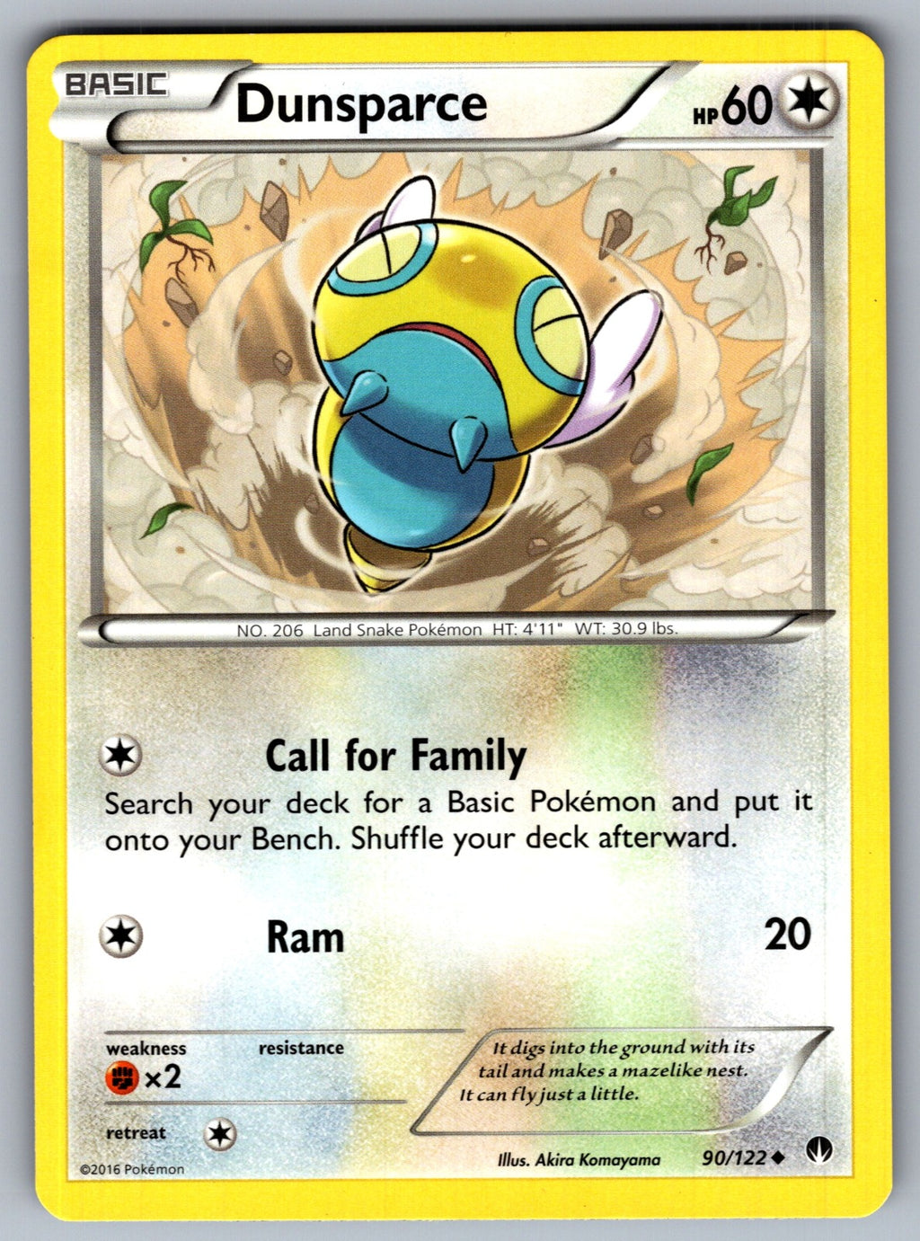 Dunsparce Uncommon XY - BREAKpoint 90/122 LP 2016