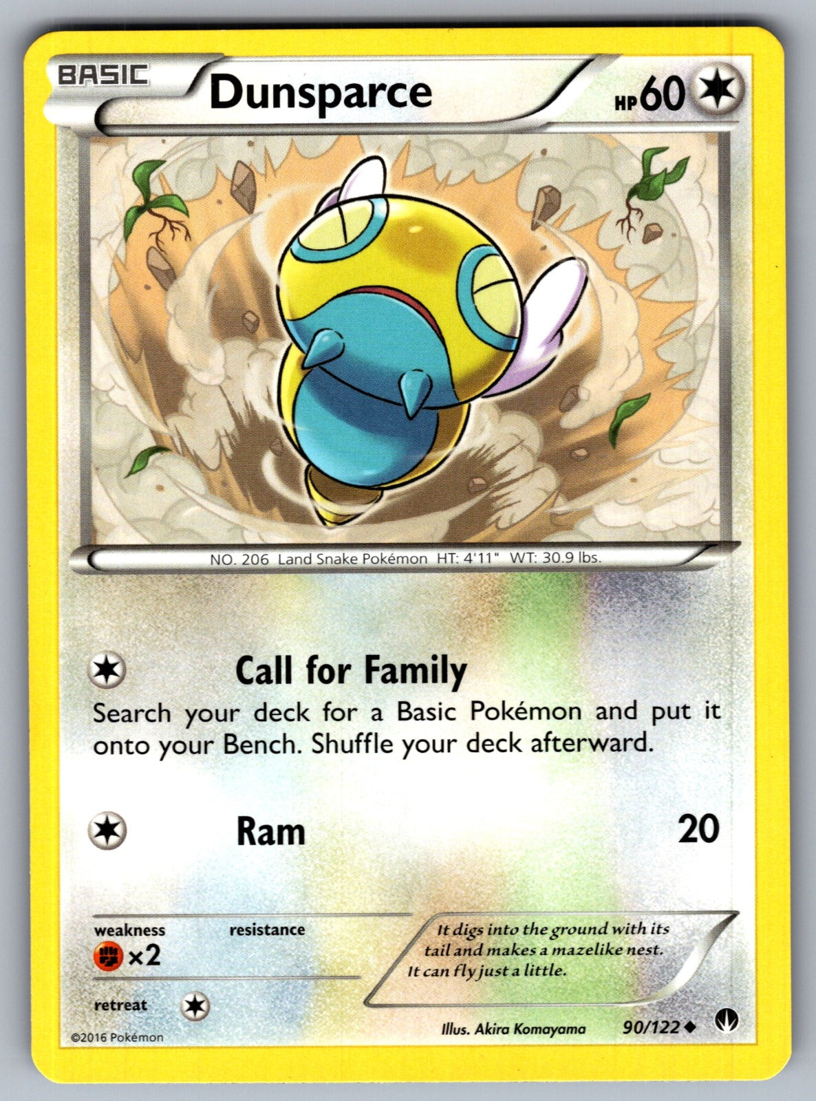 Dunsparce Uncommon XY - BREAKpoint 90/122 LP 2016