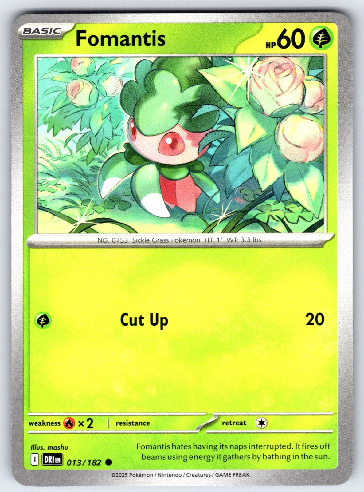 Fomantis Common SV10: Destined Rivals 013/182 NM 2025