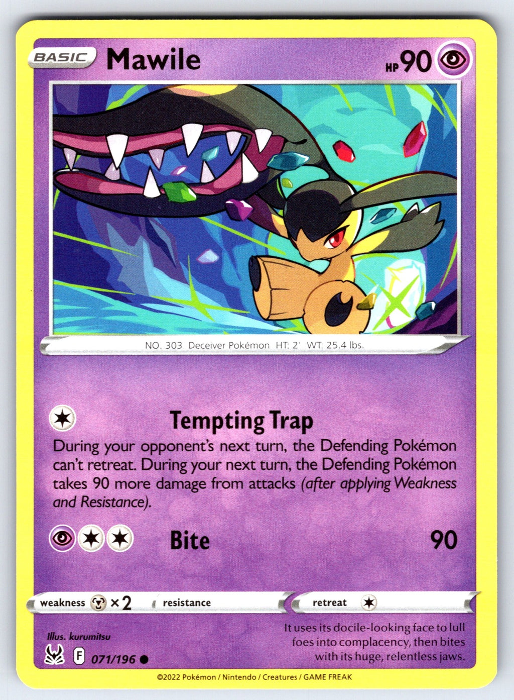 Mawile Common SWSH11: Lost Origin 071/196 LP 2022