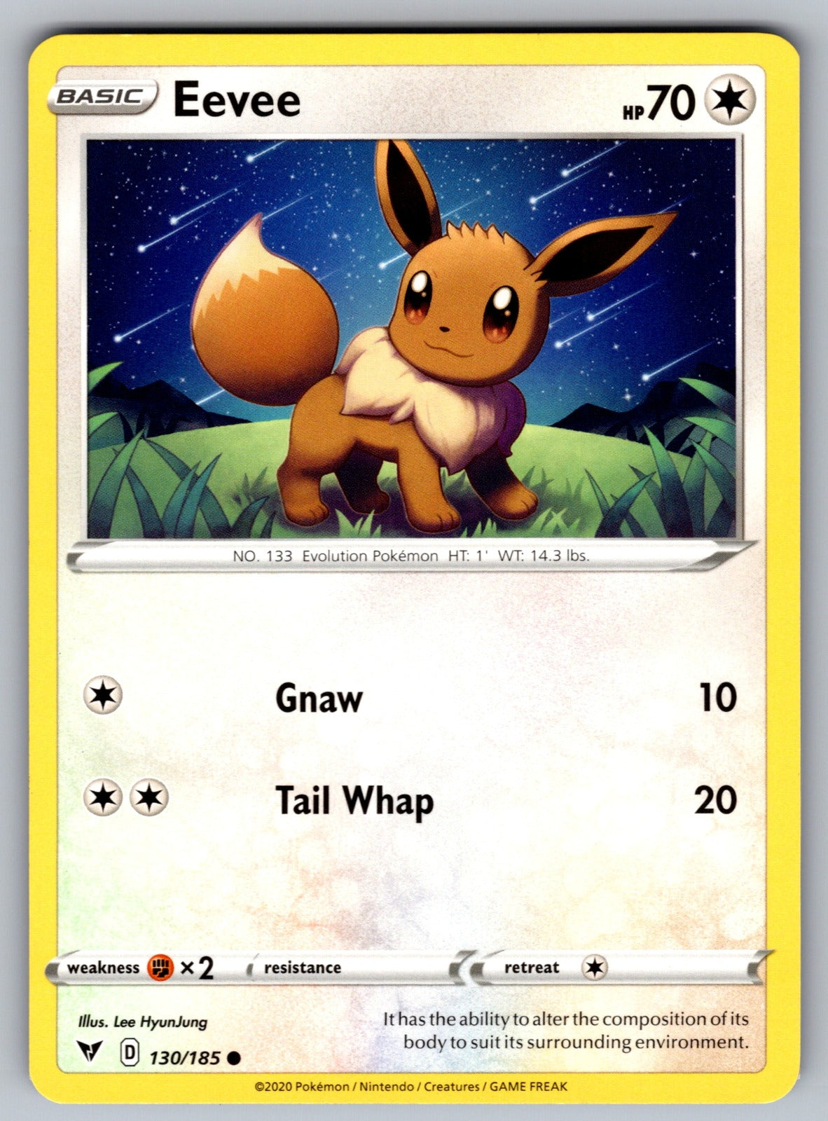 Eevee Common SWSH04: Vivid Voltage 130/185 NM 2020