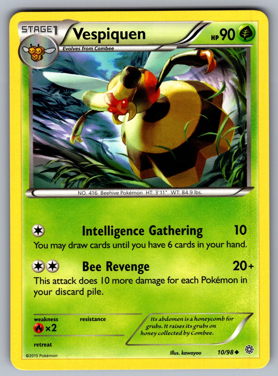 Vespiquen (10) Uncommon XY - Ancient Origins 10/98 LP 2015
