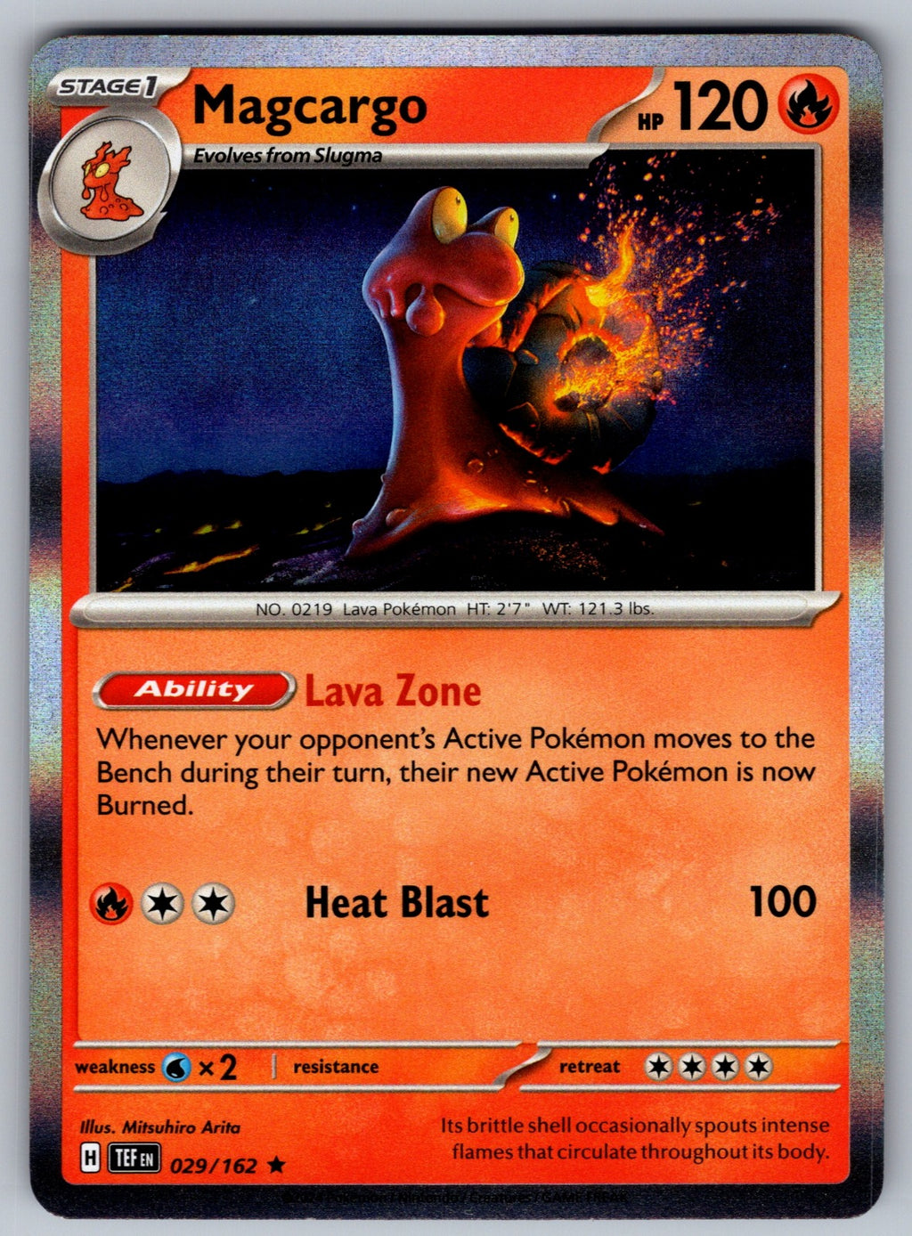 Magcargo Holo Rare SV05: Temporal Forces 029/162 NM 2024