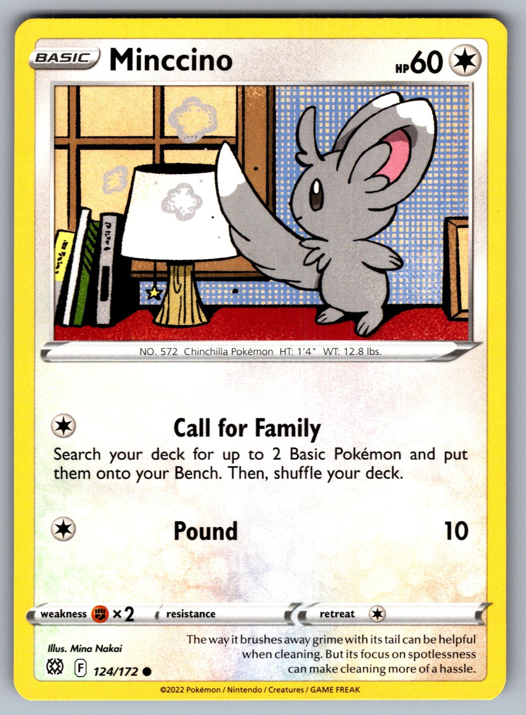 Minccino Common SWSH09: Brilliant Stars 124/172 NM 2022