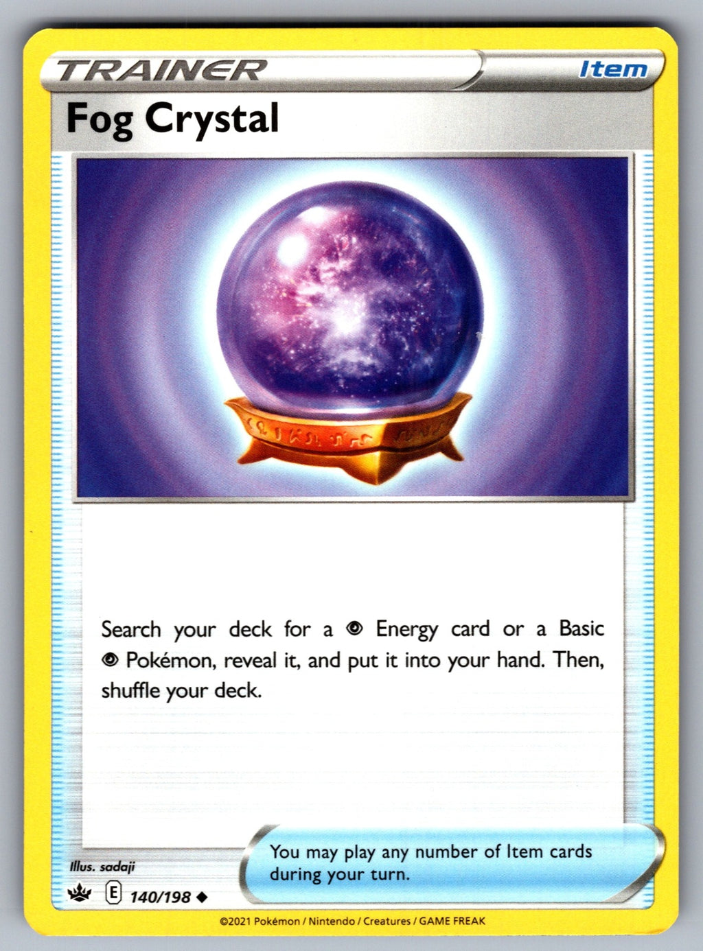 Fog Crystal Uncommon SWSH06: Chilling Reign 140/198 NM 2021