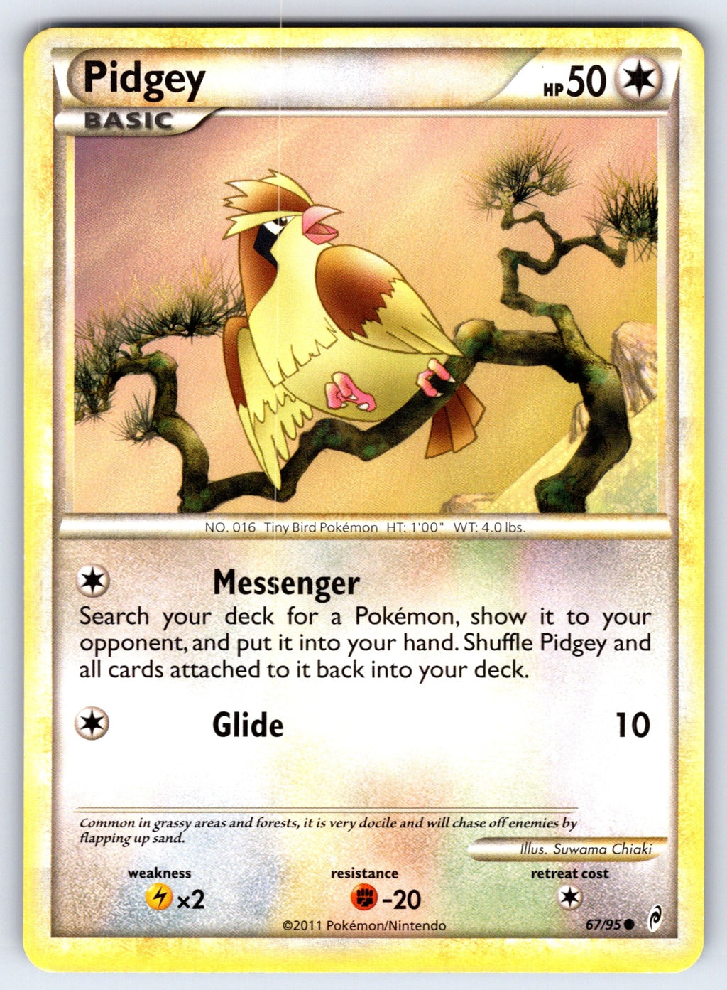Pidgey Common Call of Legends 67/95 LP 2011