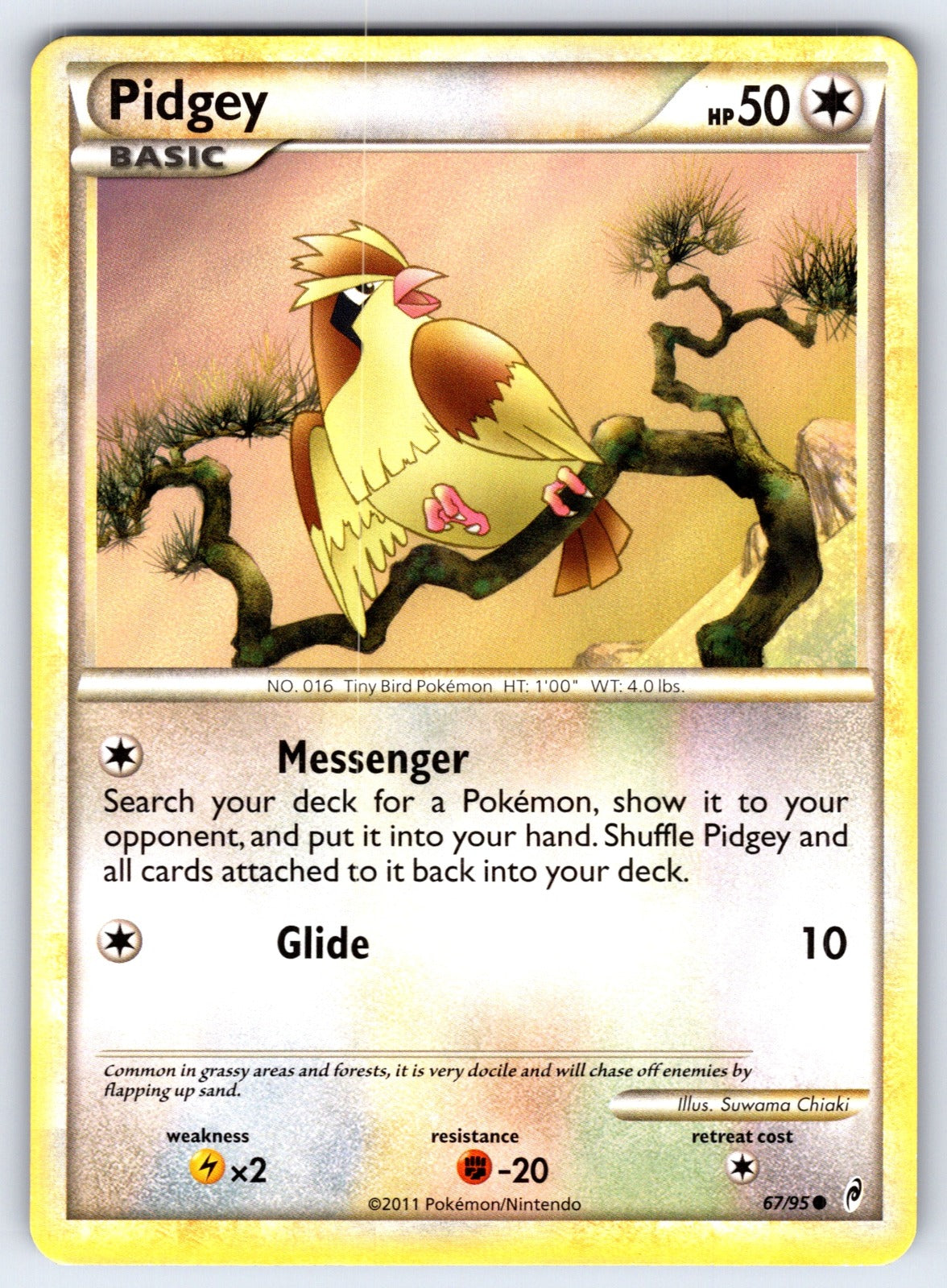 Pidgey Common Call of Legends 67/95 LP 2011