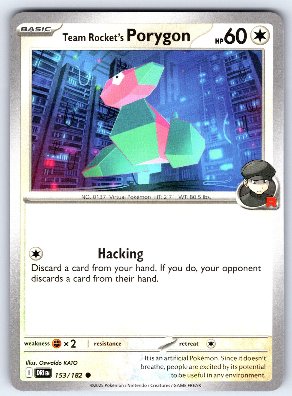 Team Rocket's Porygon Common SV10: Destined Rivals 153/182 NM 2025