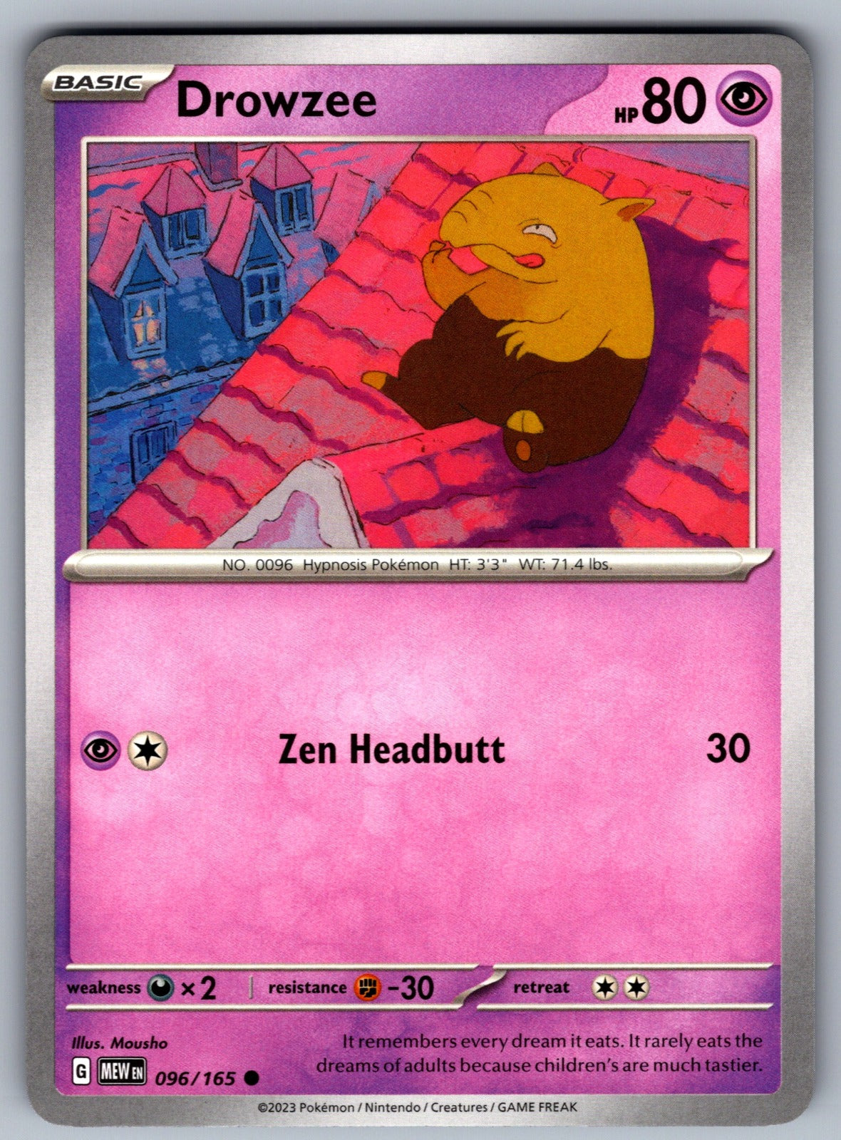 Drowzee Common SV: Scarlet & Violet 151 096/165 NM 2023