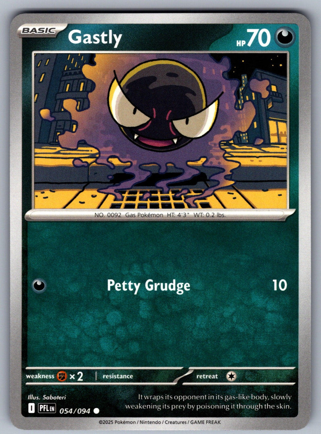 Gastly Common ME02: Phantasmal Flames 054/094 NM 2025