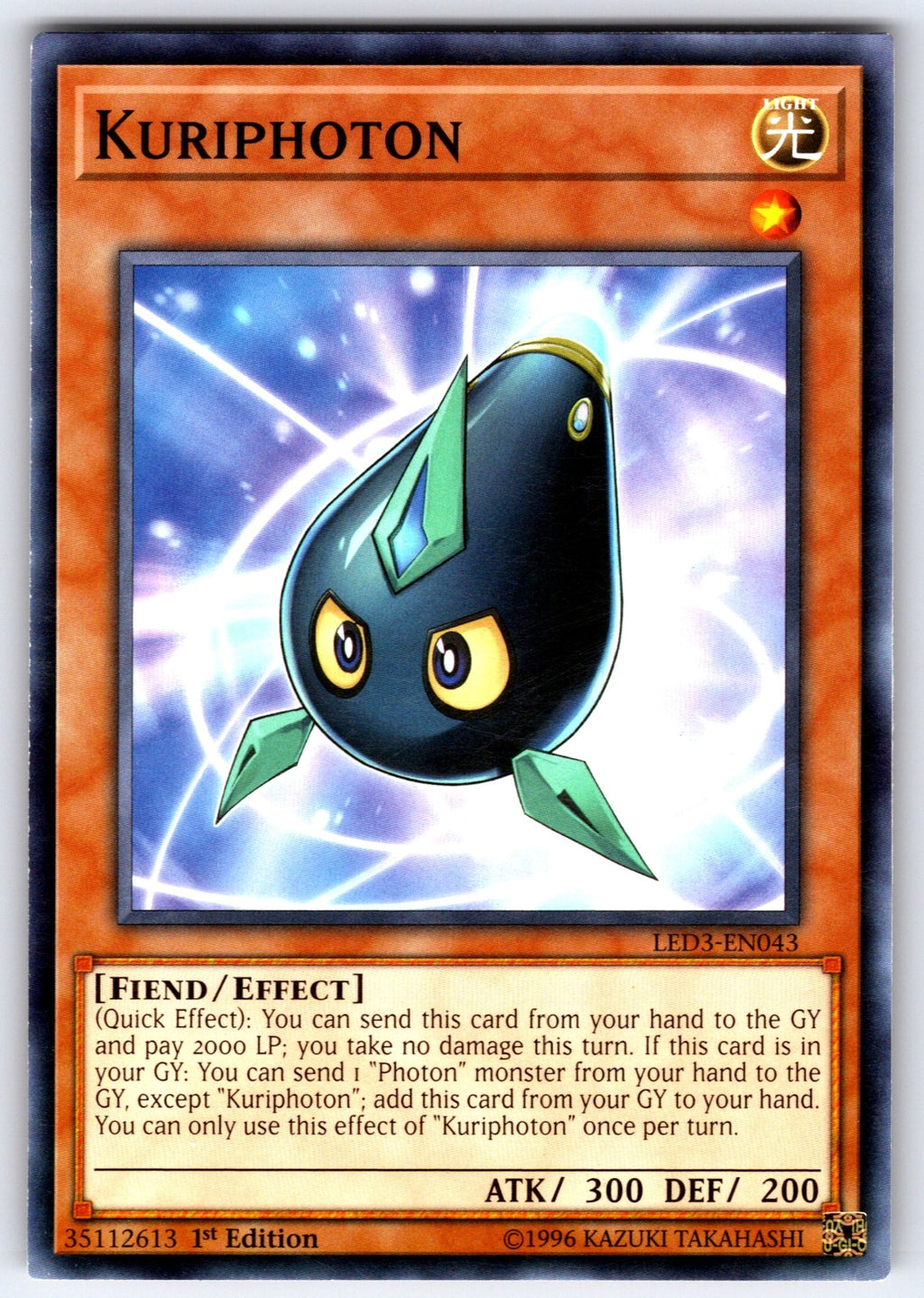 Kuriphoton 1st Edition Common Legendary Duelists: White Dragon Abyss LED3-EN043 