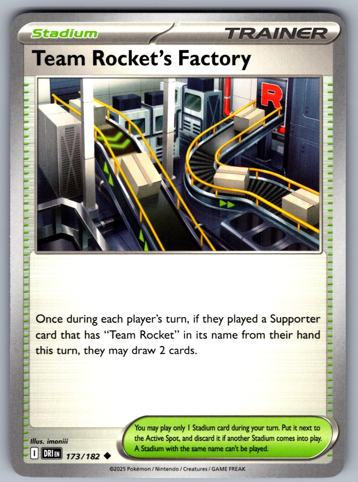 Team Rocket's Factory Uncommon SV10: Destined Rivals 173/182 NM 2025
