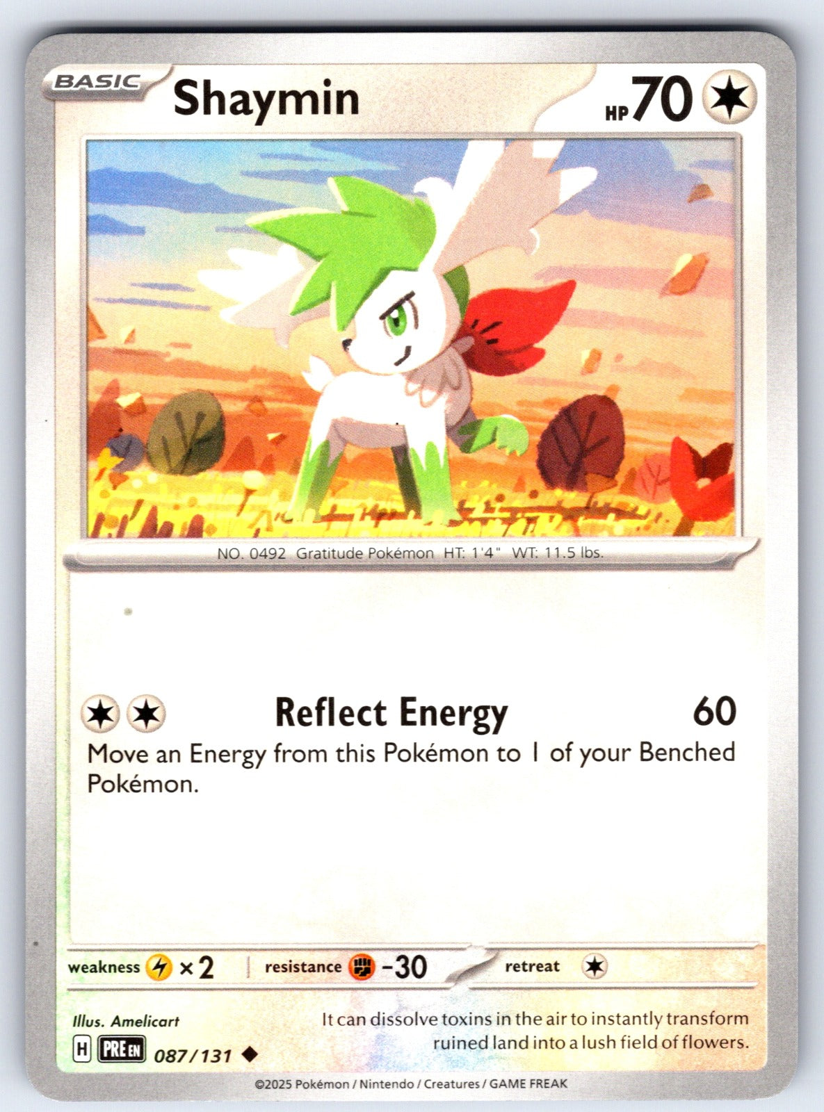Shaymin Uncommon SV: Prismatic Evolutions 087/131 NM 2025